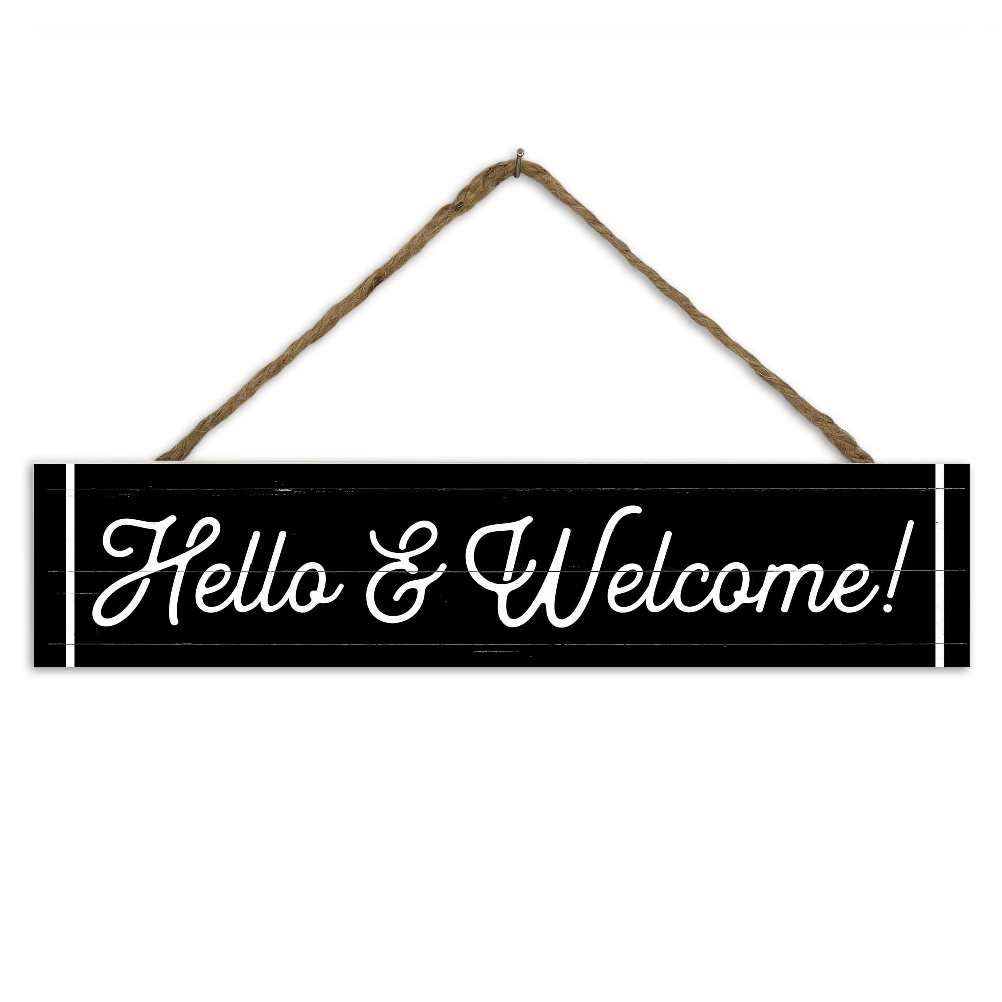17&#x22; Hello &#x26; Welcome Outdoor/Indoor Hanging Sign