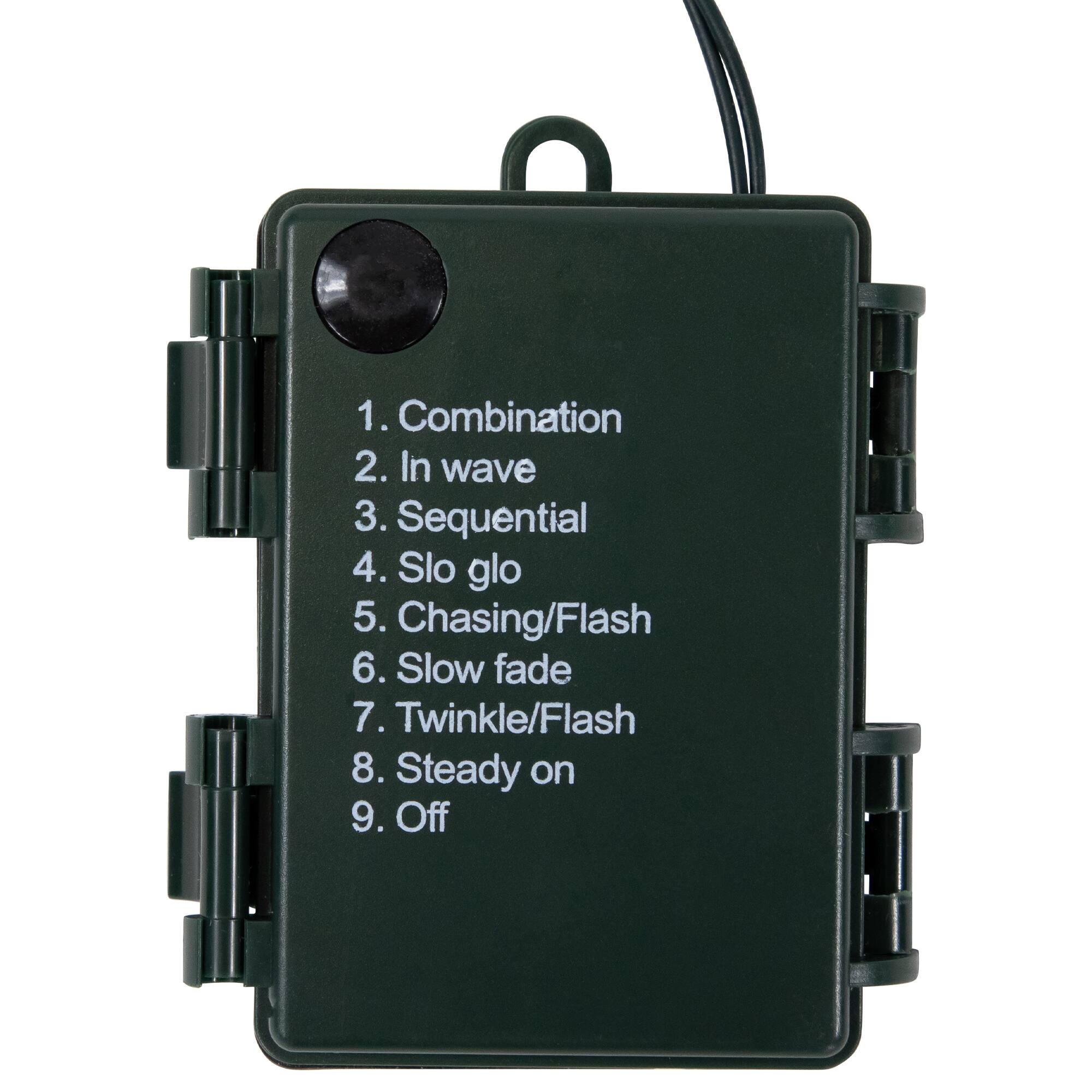 Battery Operated LED C6 Faceted Christmas Lights - Multicolor - 15.75' Green Wire - 50ct