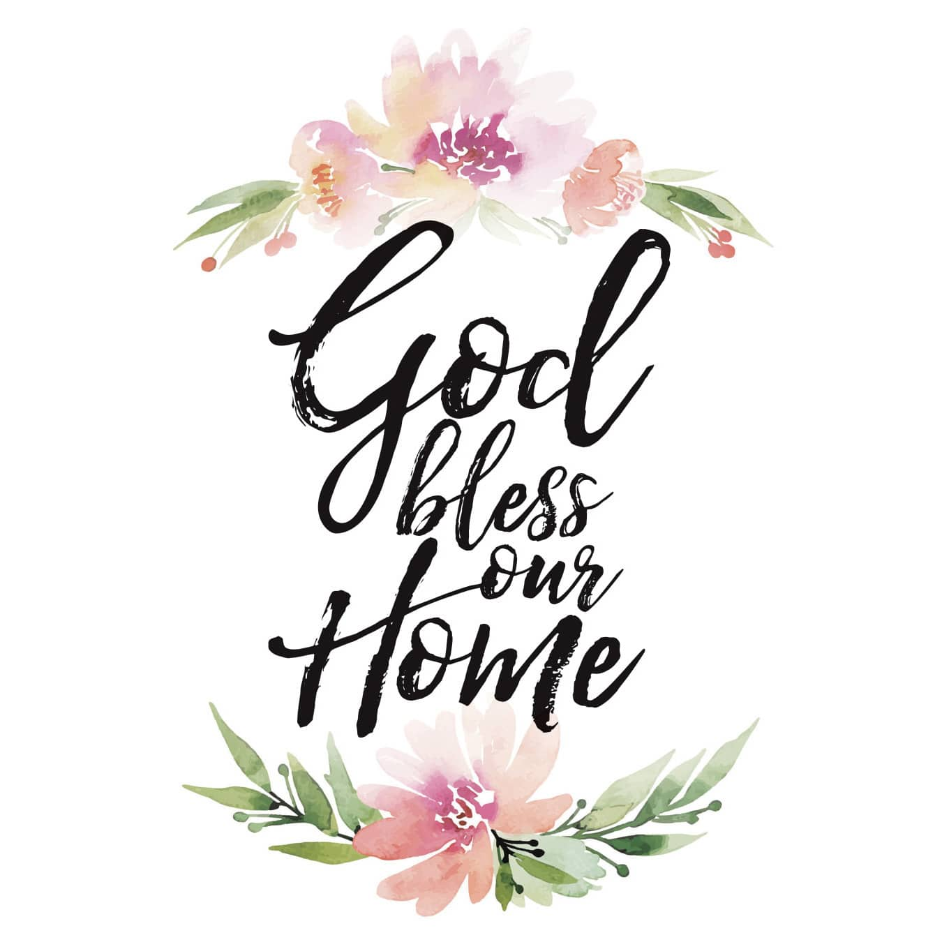 Woodland Grace Series God Bless Our Home Wood Plaque With Easel