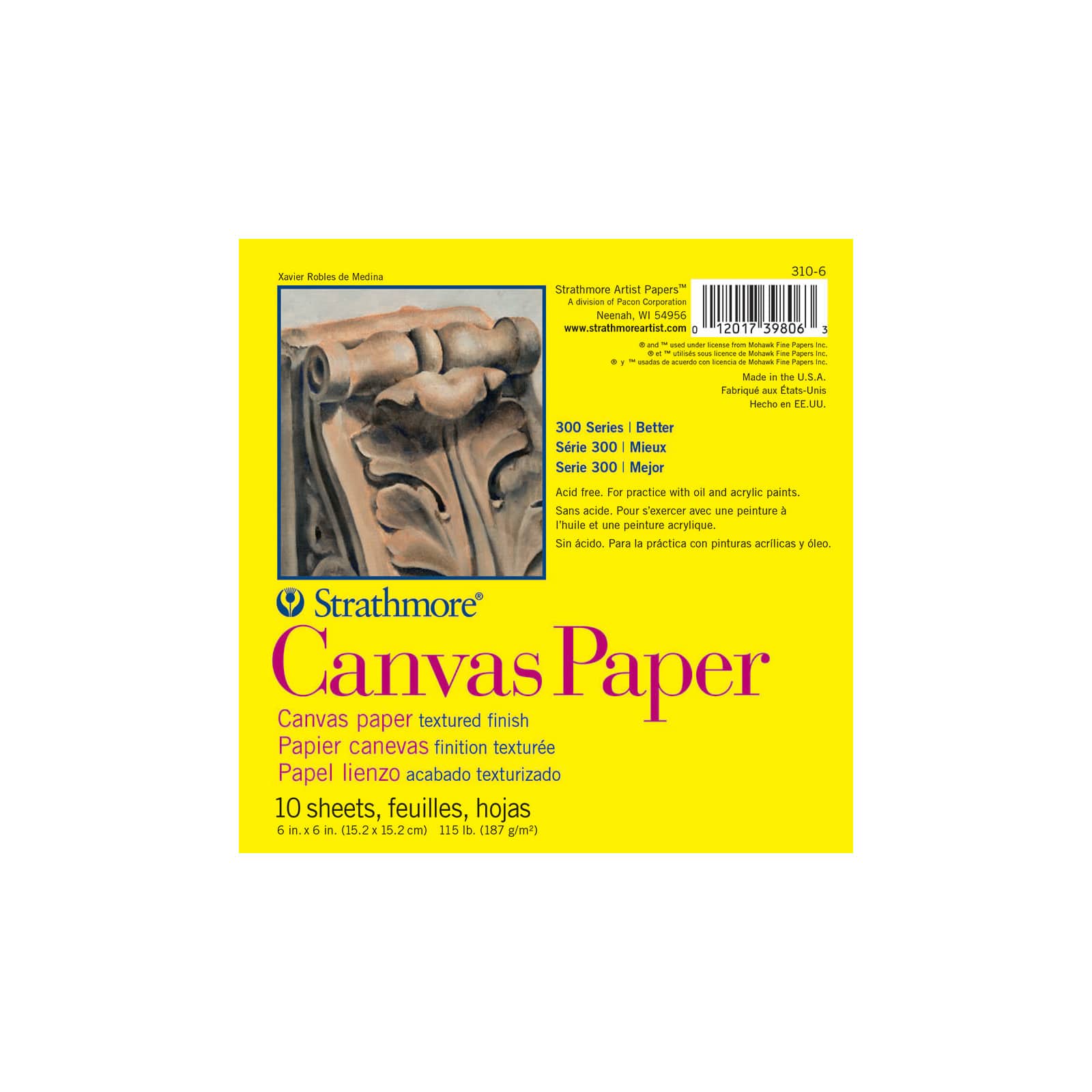 A3 Painting Paper Pad Set of 10 Sheets Canvas Acrylic Oil Watercolor Cold  Pressed Rough Finish Paper, 420x297mm