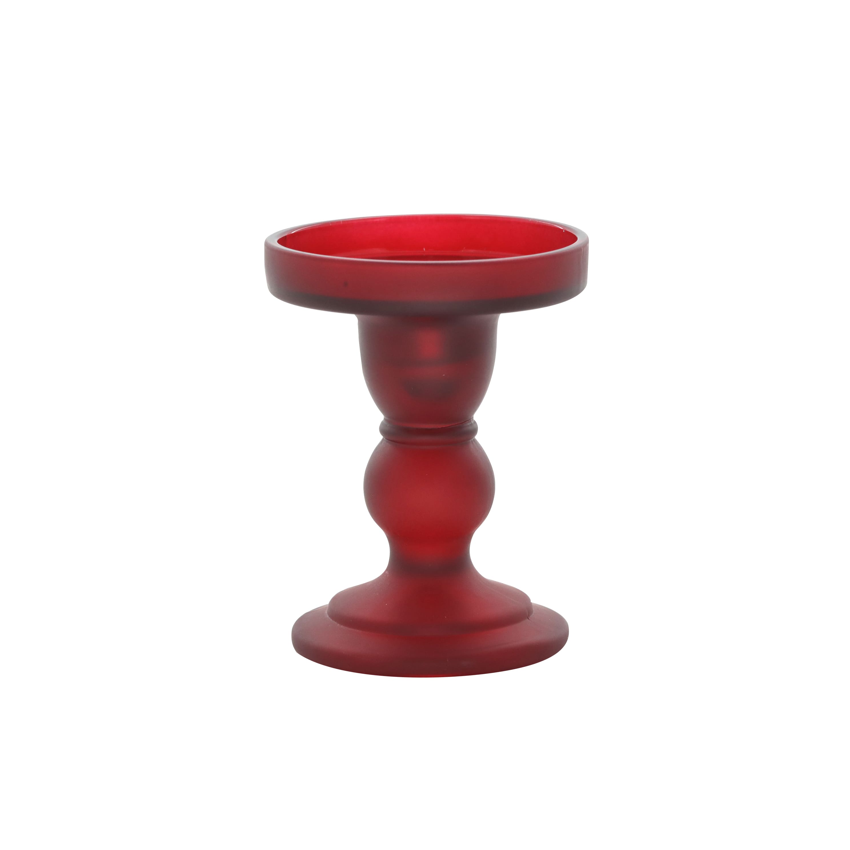 Medium Red Glass Candle Holder by Ashland&#xAE;