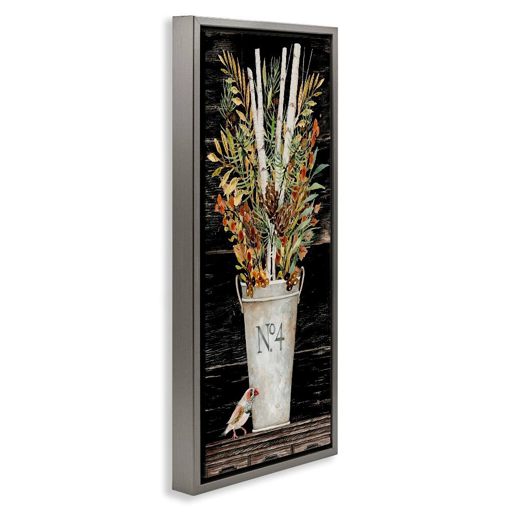 Stupell Industries Rustic Forest Greenery Bouquet Floating Frame Canvas Wall Art