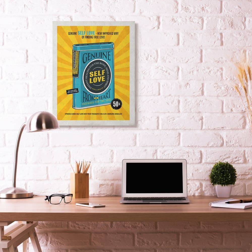 Stupell Industries Genuine Self Love Vintage Comic Book Wall Art