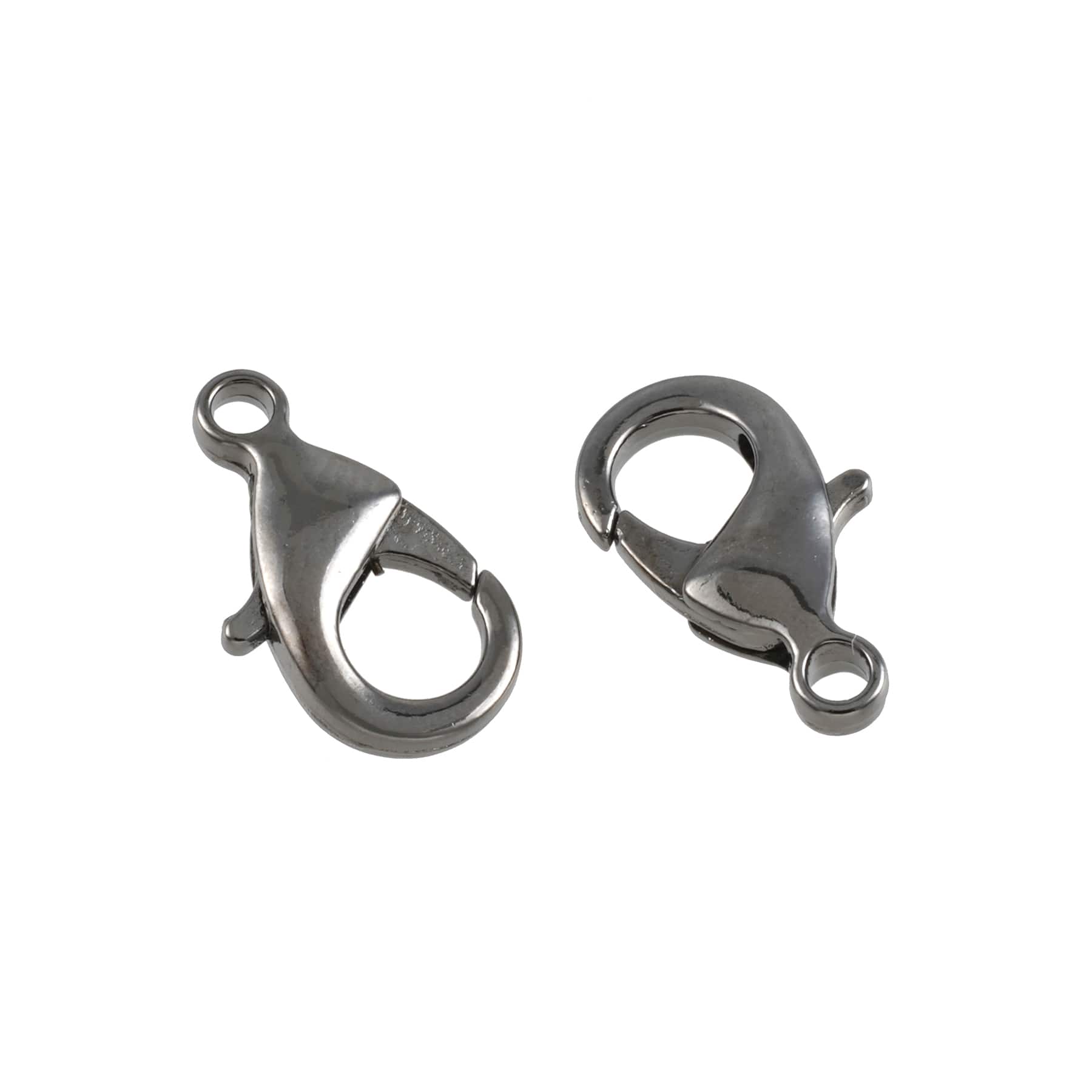 Bead Landing Lobster Claw Clasps - Oxidized Silver - 10 ct