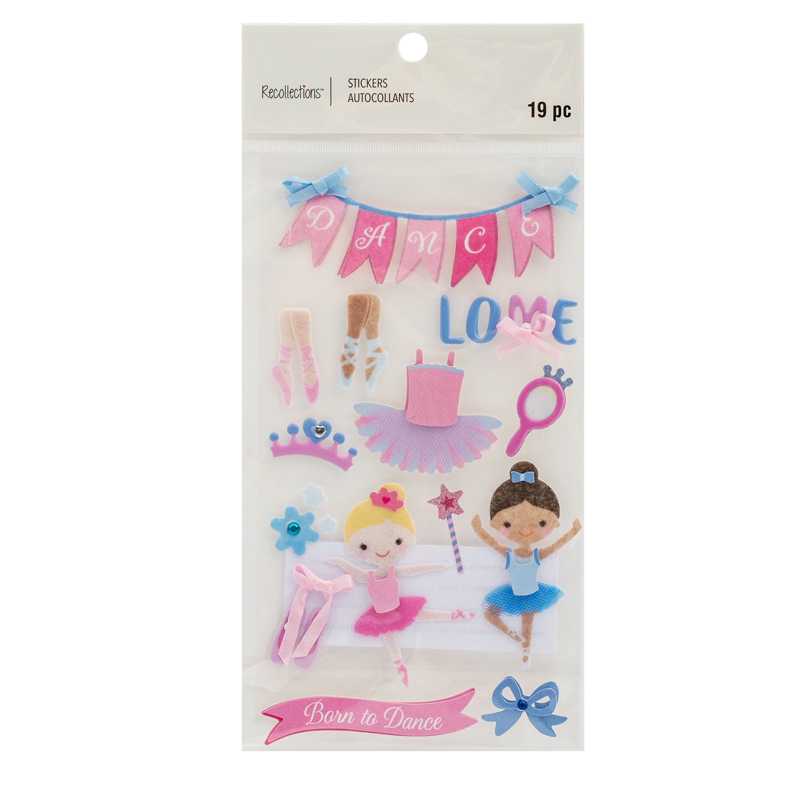 12 Pack: Young Ballet Dimensional Stickers by Recollections™