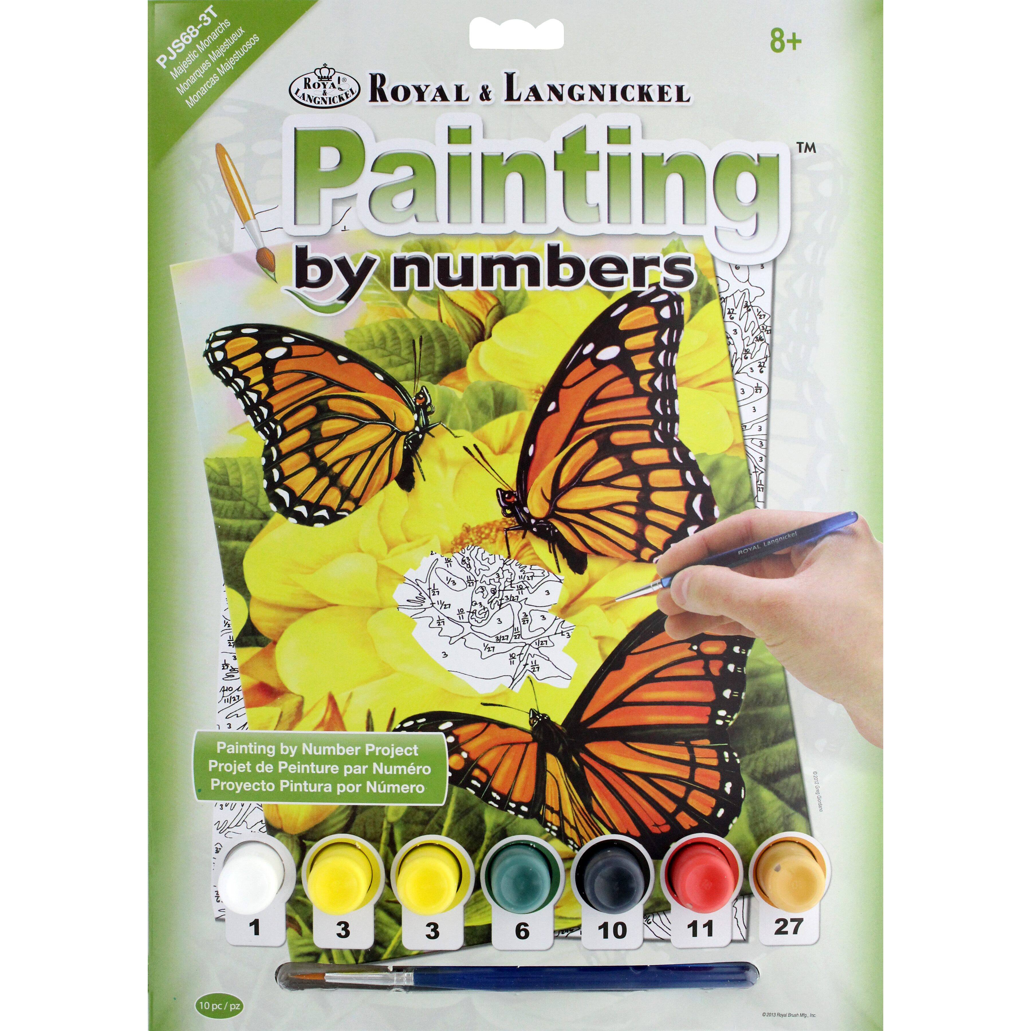 Royal &#x26; Langnickel&#xAE; Painting by Numbers&#x2122; Junior Small Majestic Monarchs Kit