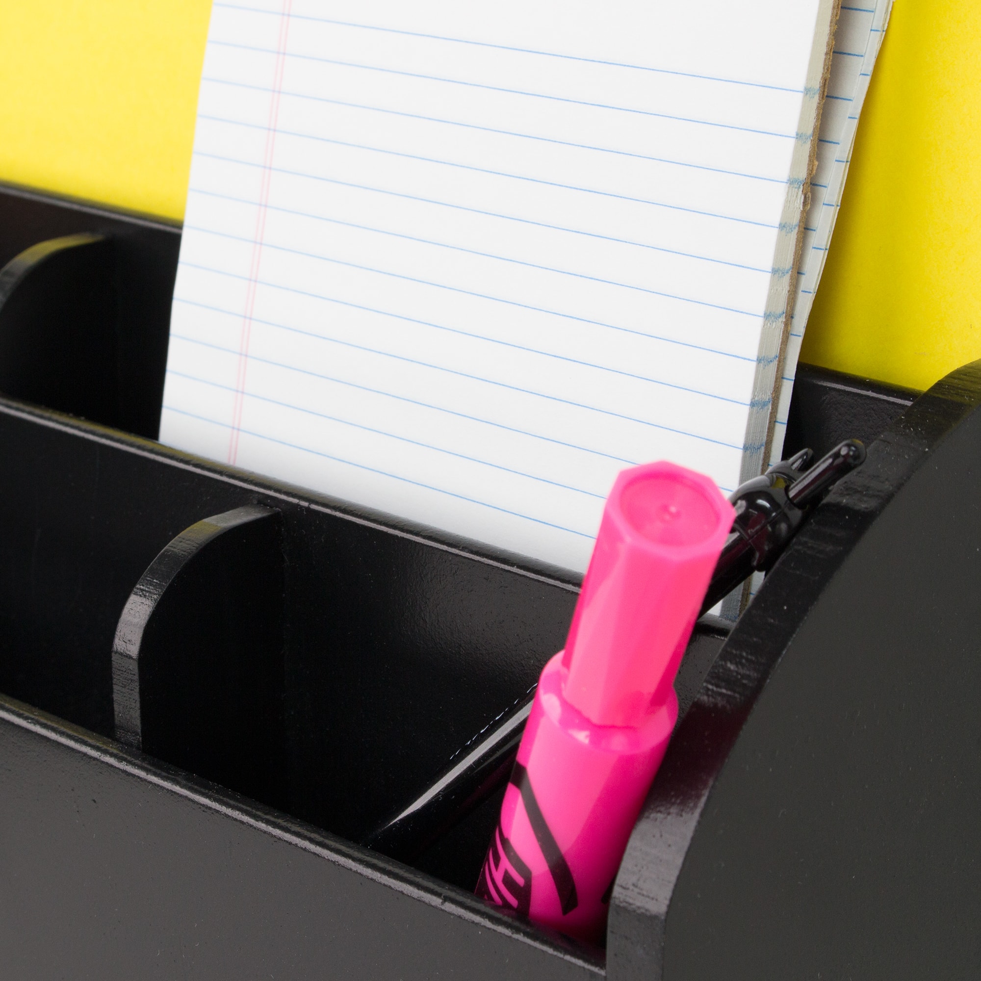 American Art D&#xE9;cor&#x2122; Black Space Saving Desk Organizer with USB Port