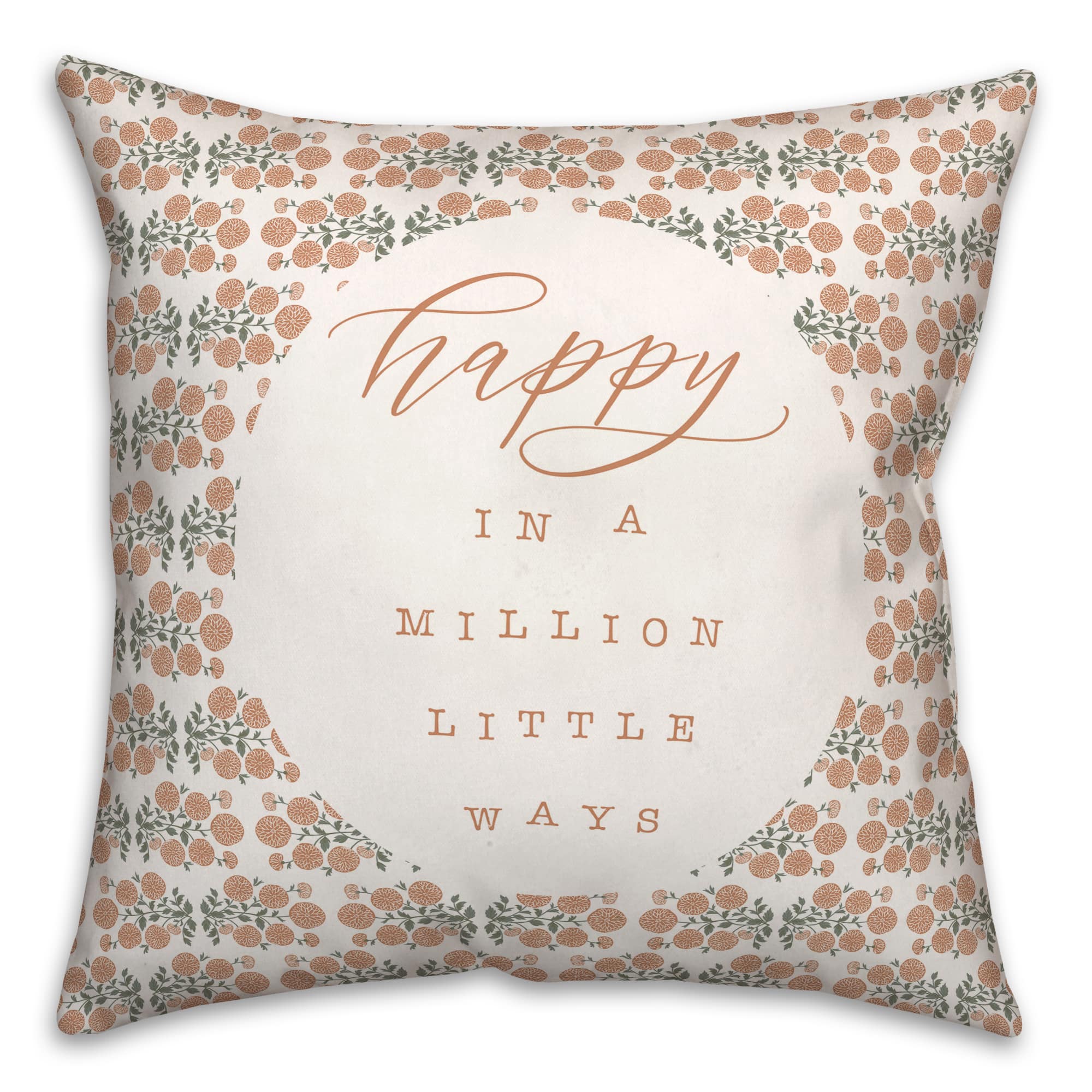 Happy in a Million Little Ways Indoor/Outdoor Pillow