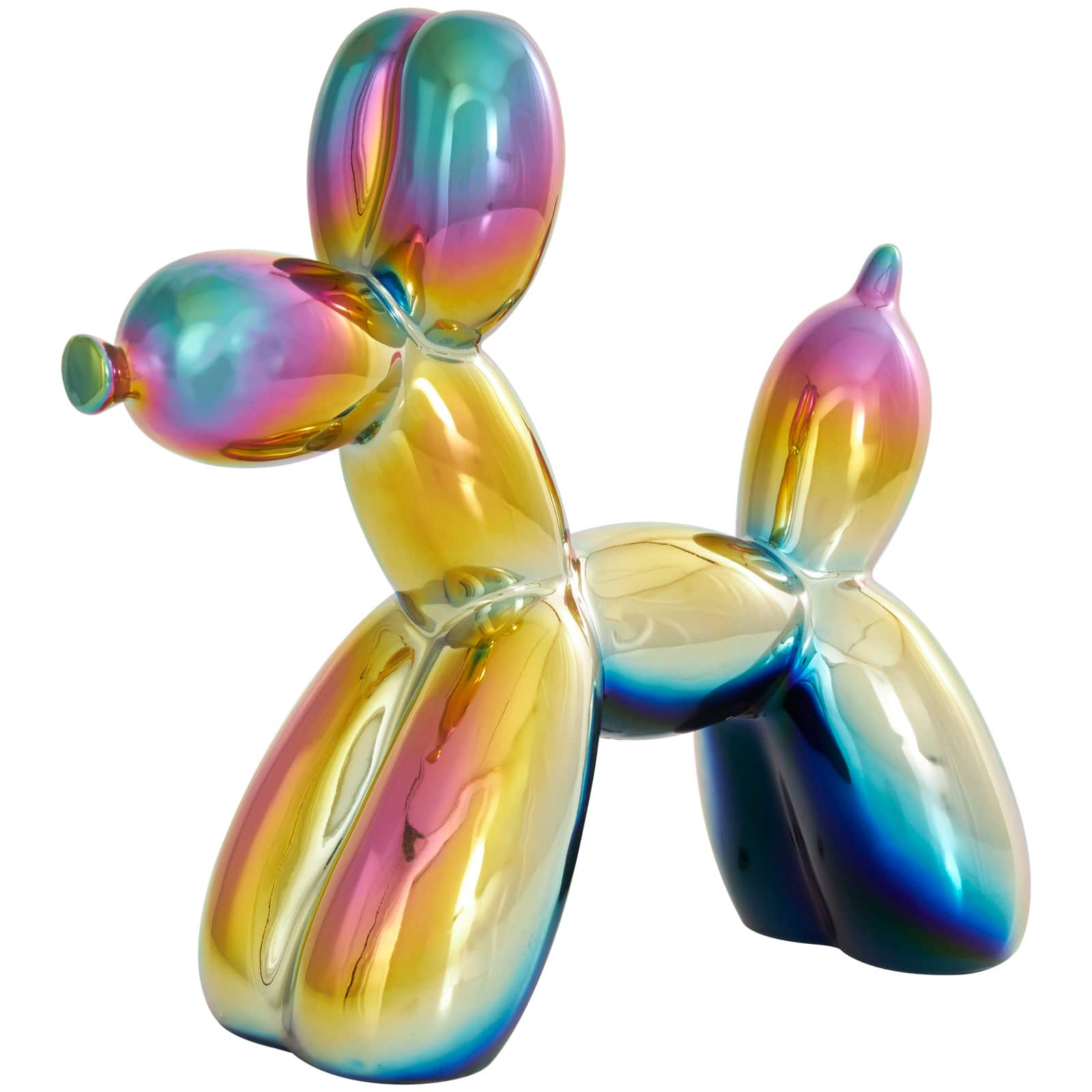 Multicolor Ceramic Dog Balloon Sculpture Set