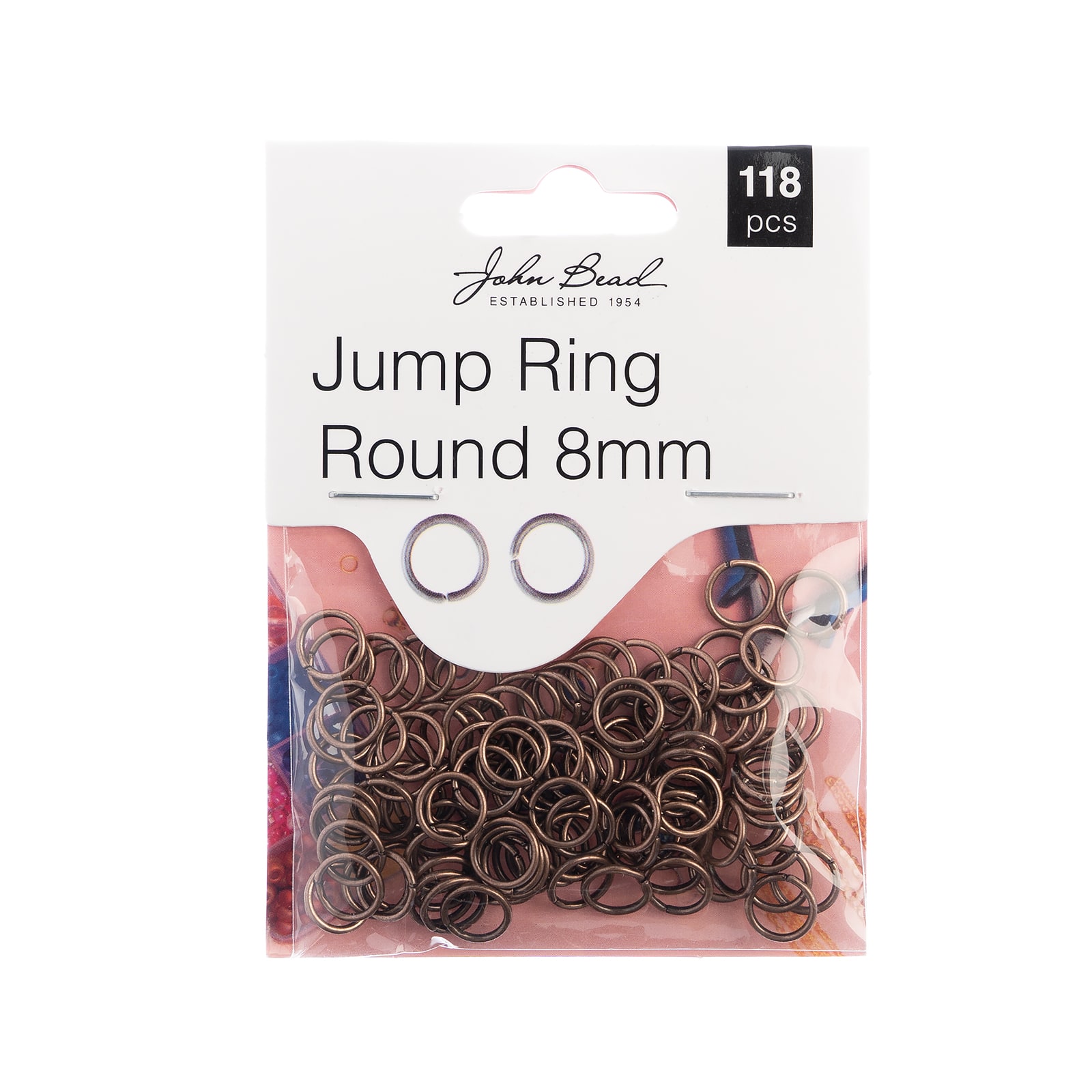 John Bead Must Have Findings 8mm Round Jump Ring, 118ct.