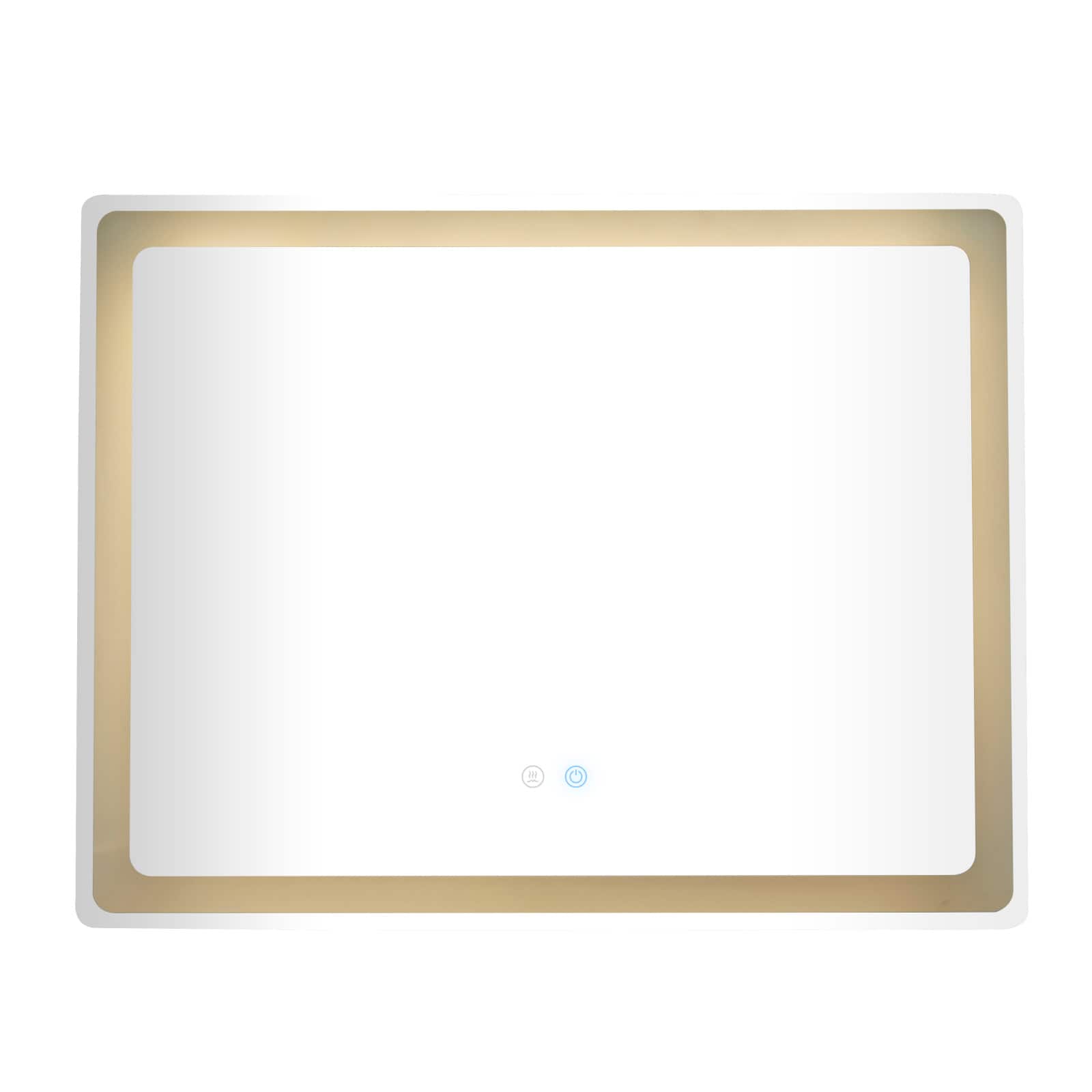 Clear Glass Modern Anti Fog Mirror, 36&#x22; x 1&#x22; x 28&#x22;