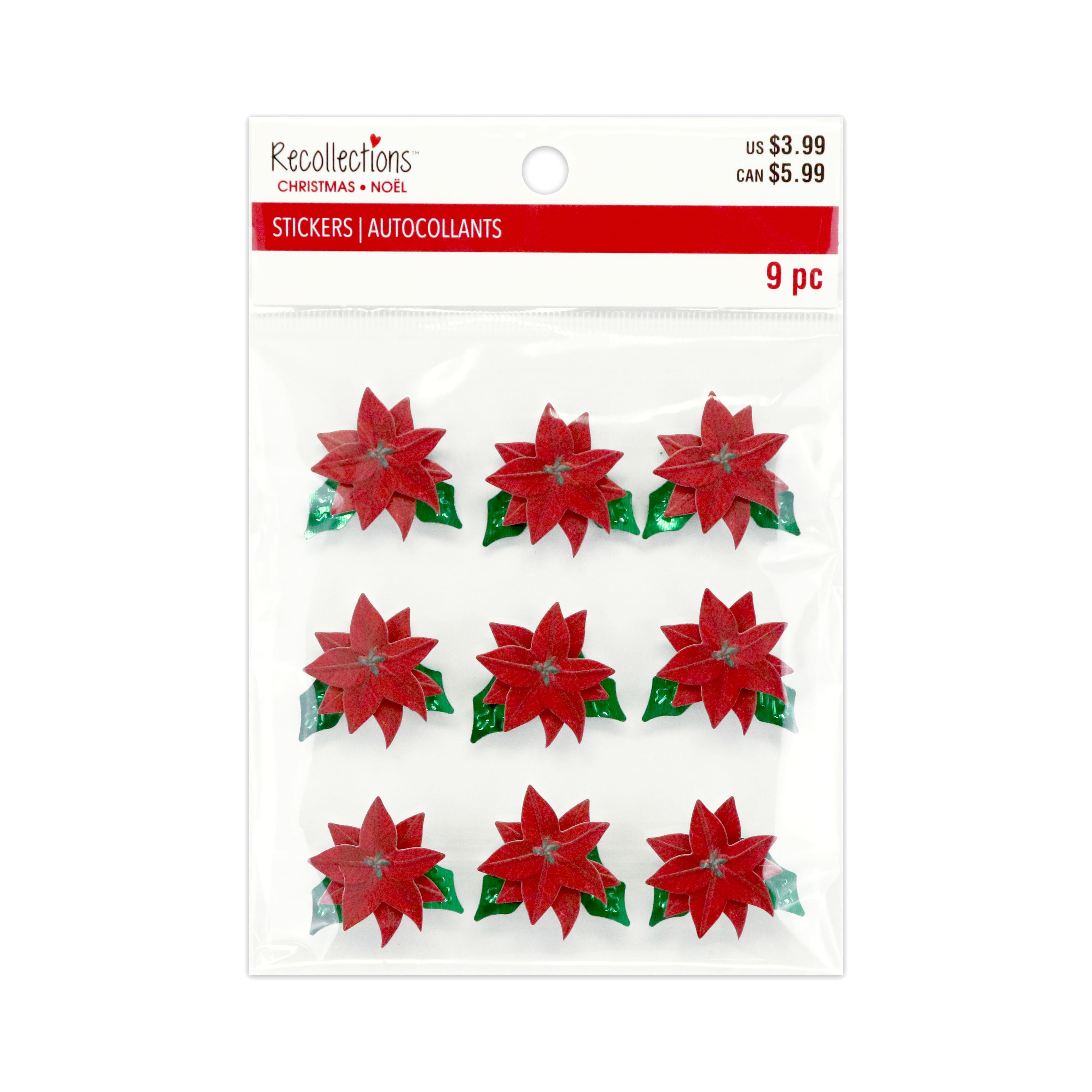 Poinsettia Dimensional Stickers by Recollections&#x2122;