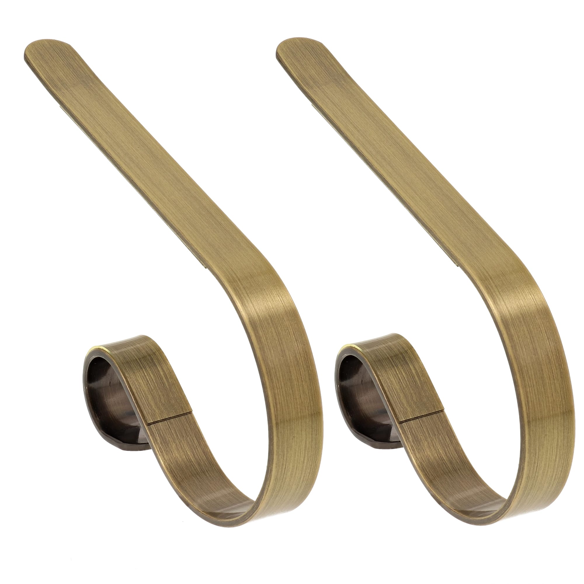 Original Mantleclip® Antique Brass Stocking Holders, 2ct. 