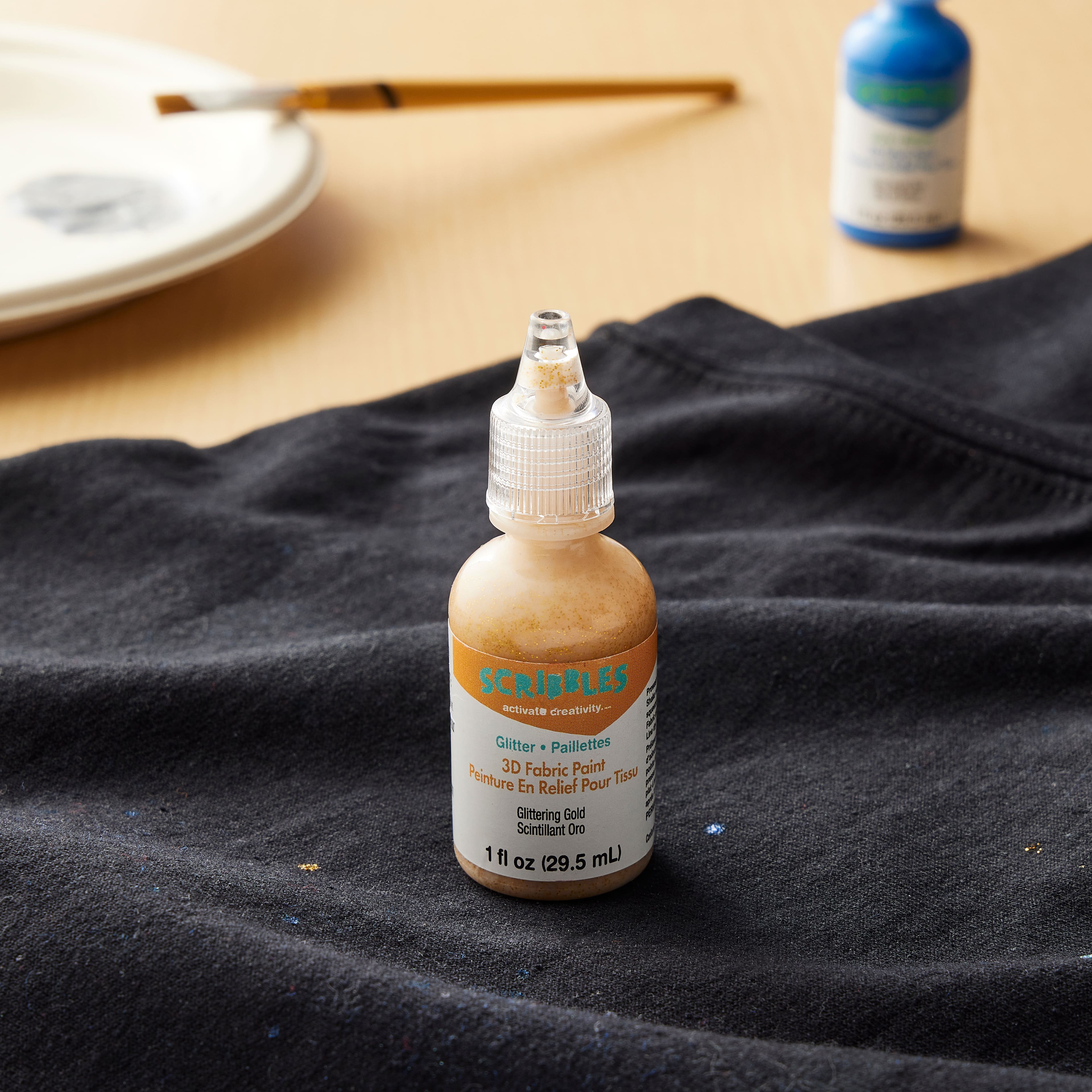 12 Pack: Scribbles® Glitter 3D Fabric Paint