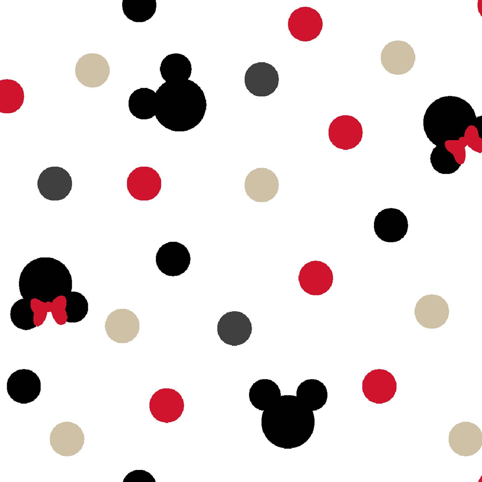 Disney® Mickey & Minnie Head Toss Cotton Knit Fabric