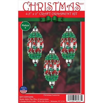 Design Works™ 4ct. Christmas Lanterns Beaded Ornament Kit