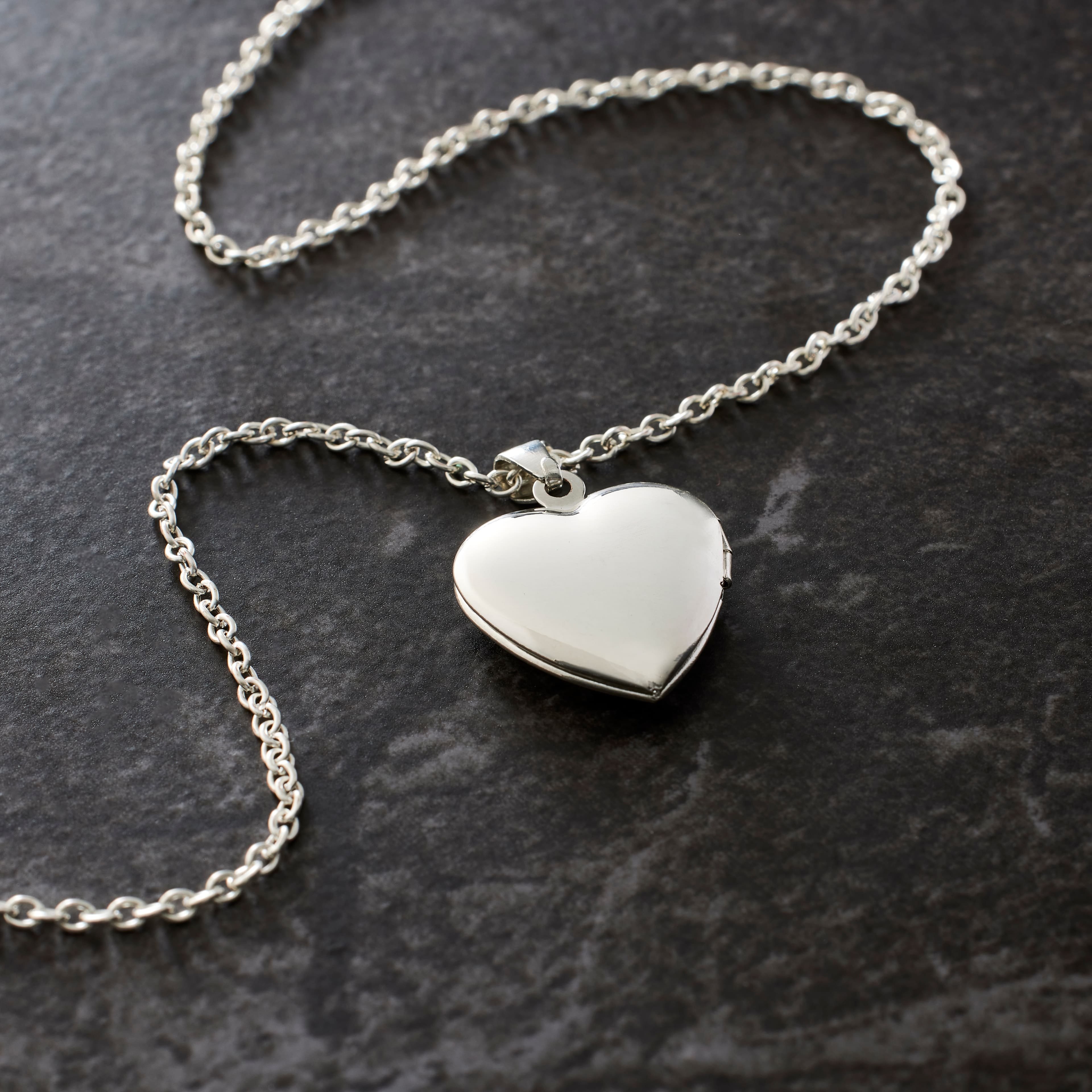 12 Pack: Rhodium Heart Locket by Bead Landing™