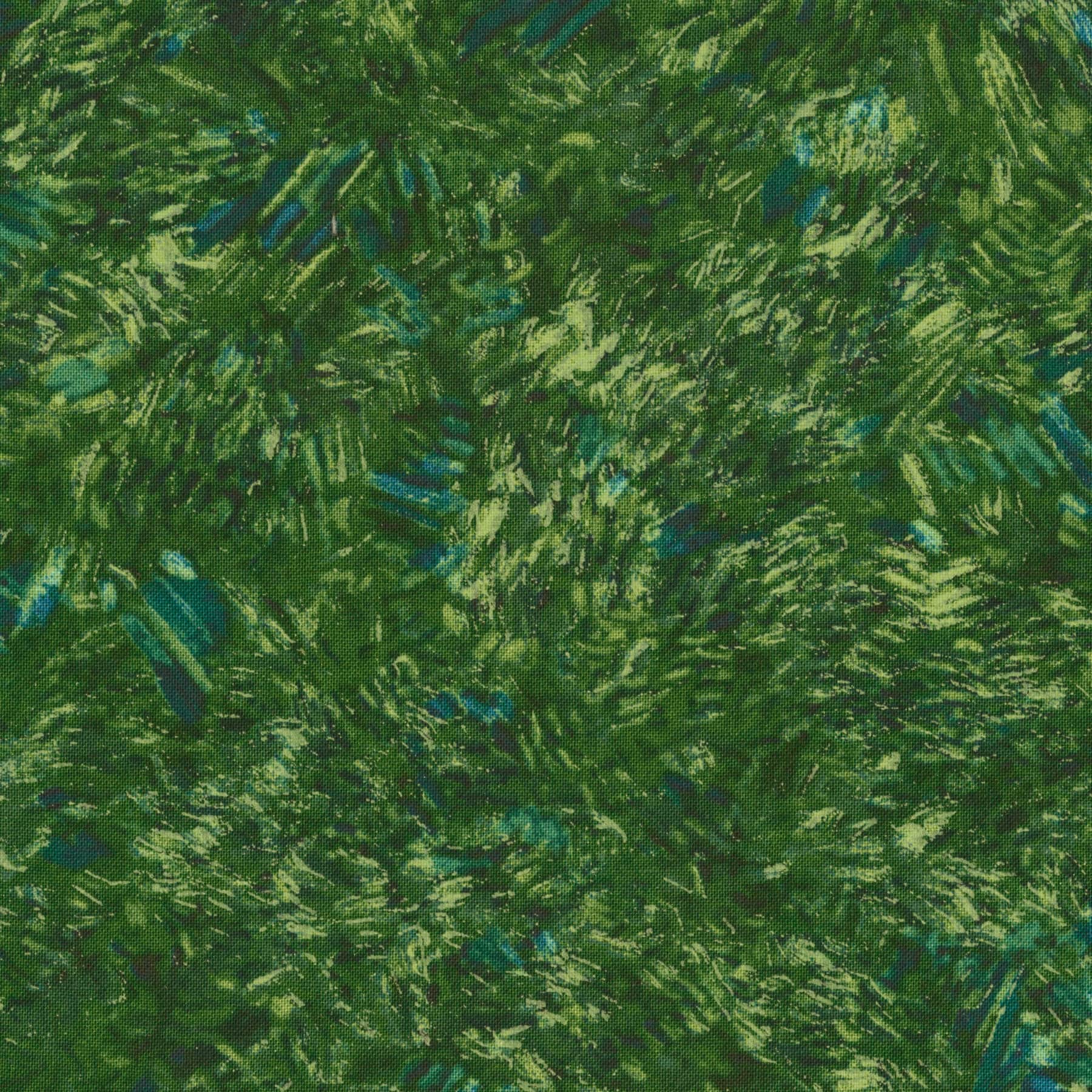 Robert Kaufman Meadow Green Brush Strokes Cotton Fabric