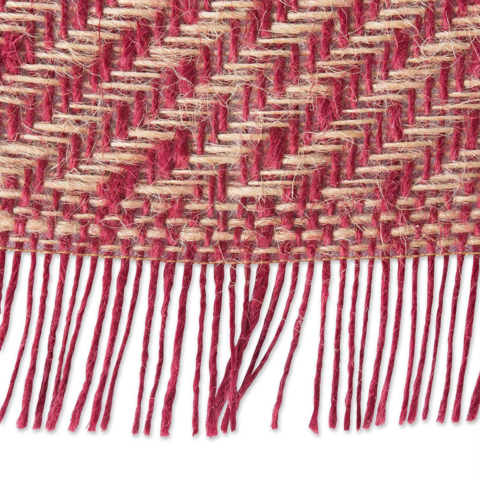 DII® 72" Barn Red Chevron Burlap Table Runner