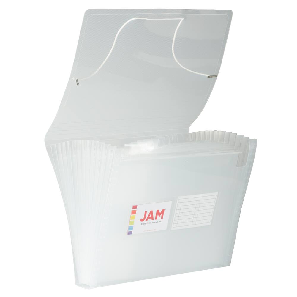 JAM Paper 9&#x22; x 13&#x22; Plastic Accordion Folder