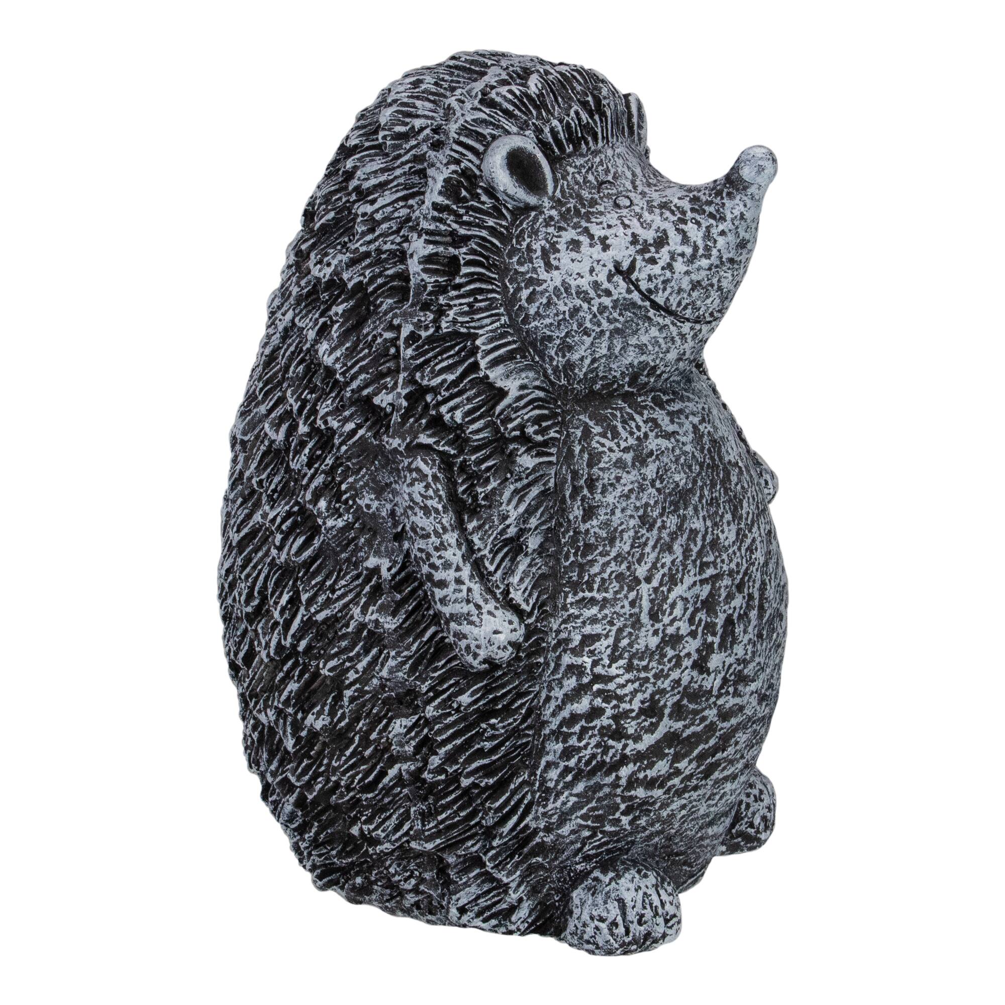 15&#x22; Gray Standing Hedgehog Outdoor Garden Statue