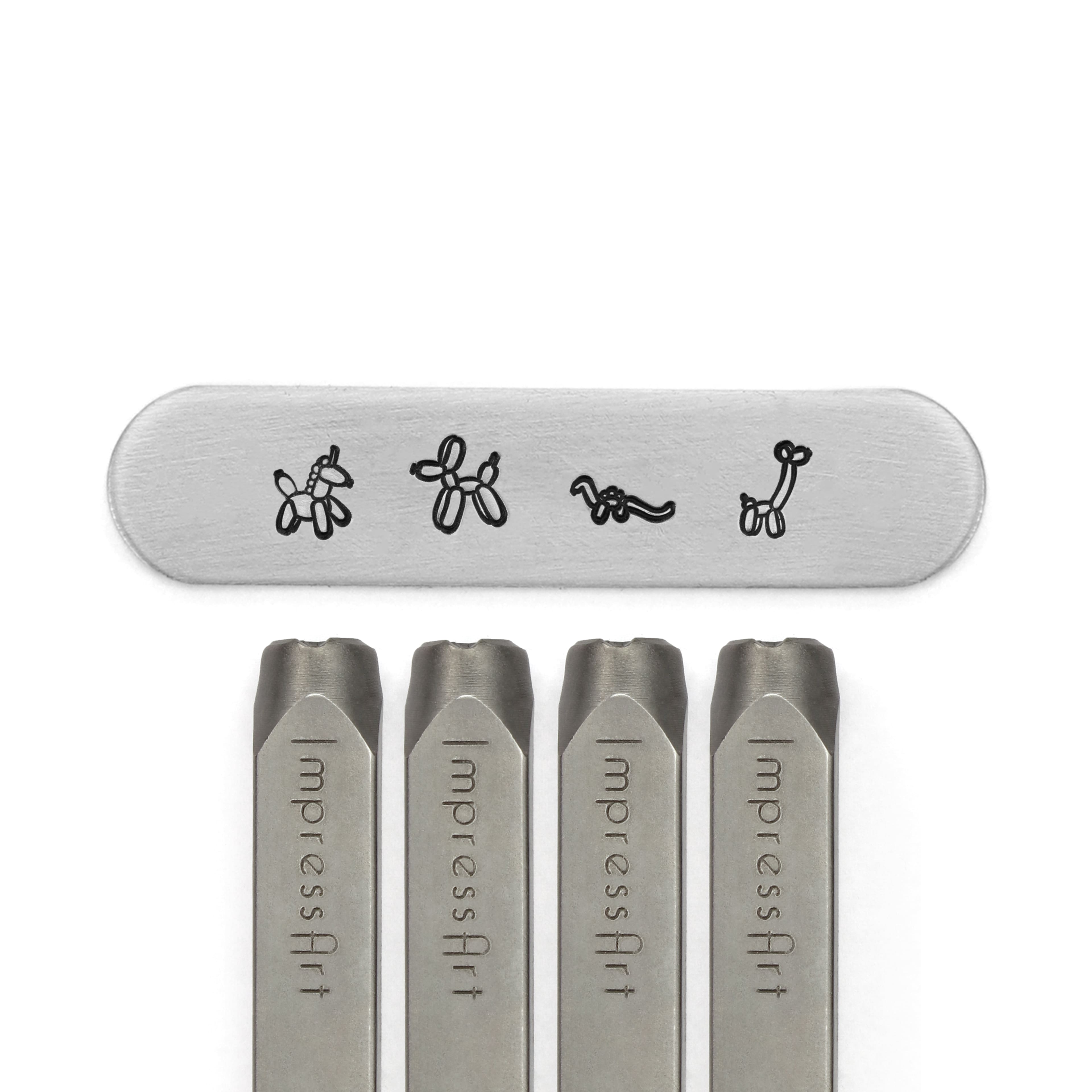 ImpressArt&#xAE; 9.5mm Balloon Animals Metal Stamps Pack