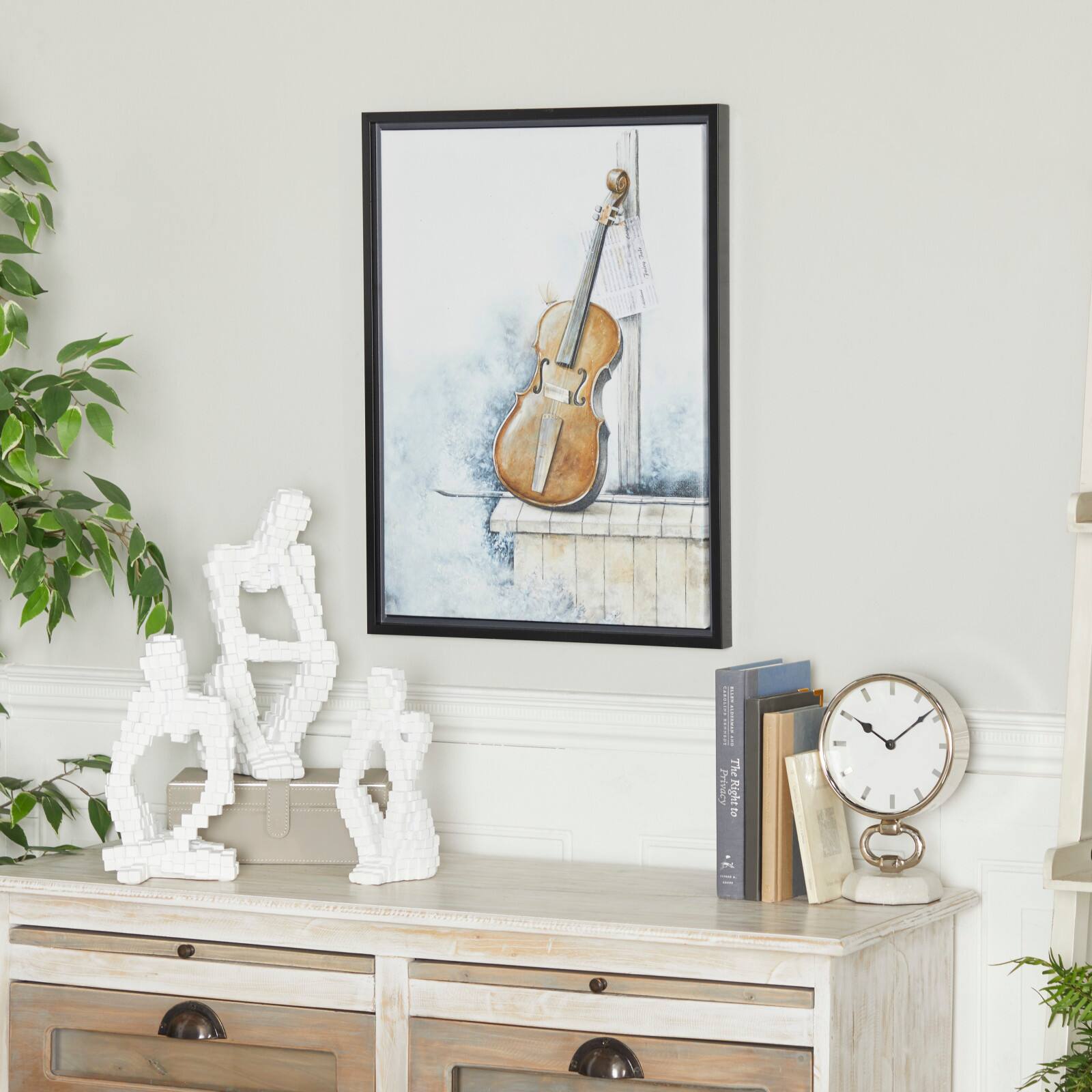 Brown Polystone Traditional Framed Wall Art, 24&#x22; x 18&#x22;