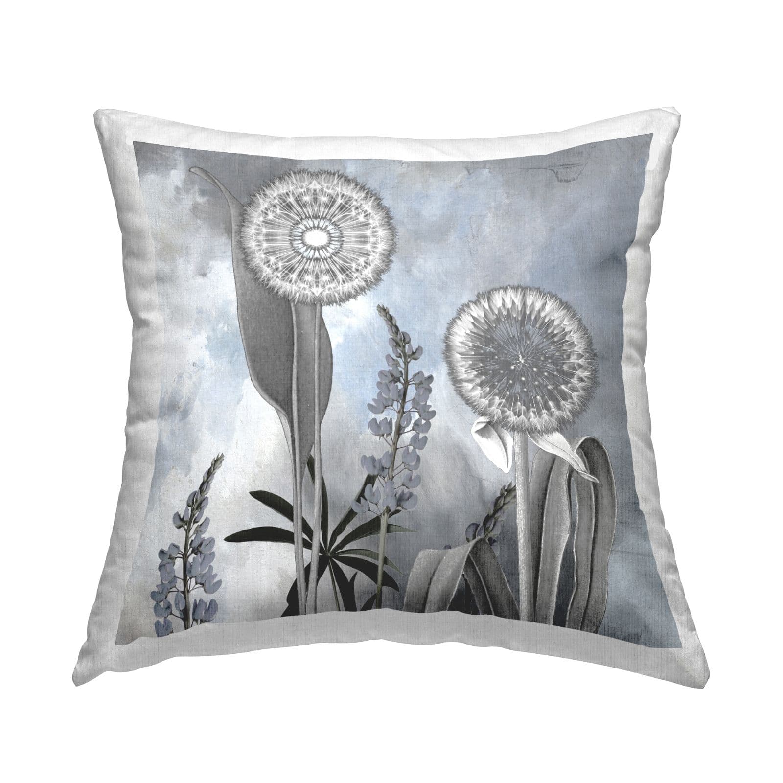 Stupell Industries Abstract Dandelions Flower Assortment Wild Florals Throw Pillow 18" x 18"