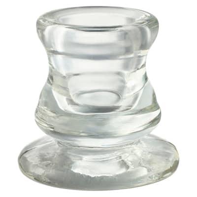 Ashland® Chunky Glass Taper Candle Holder image