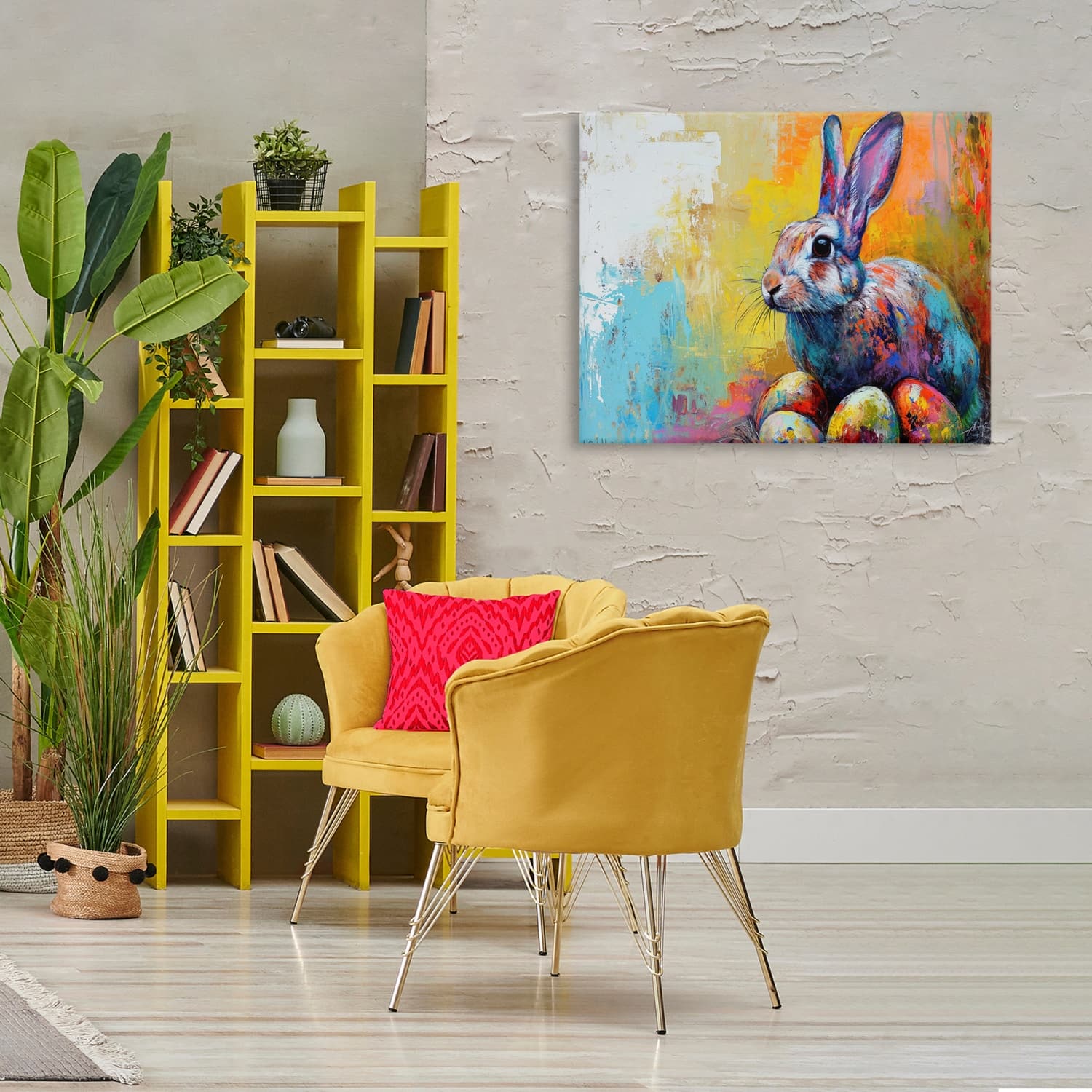 Stupell Industries Easter Joy Abstract Canvas Wall Art