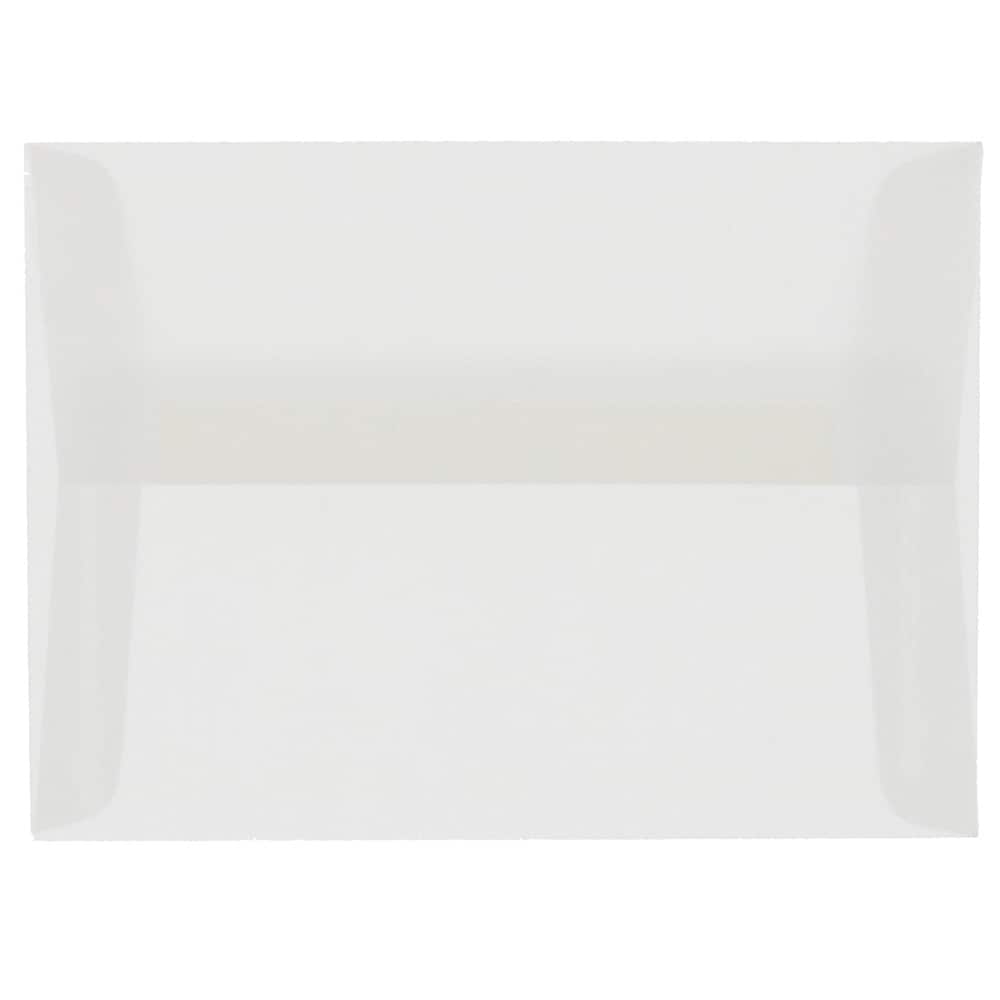 JAM Paper 4.375&#x22; x 5.75 Clear Translucent Vellum Invitation Envelopes