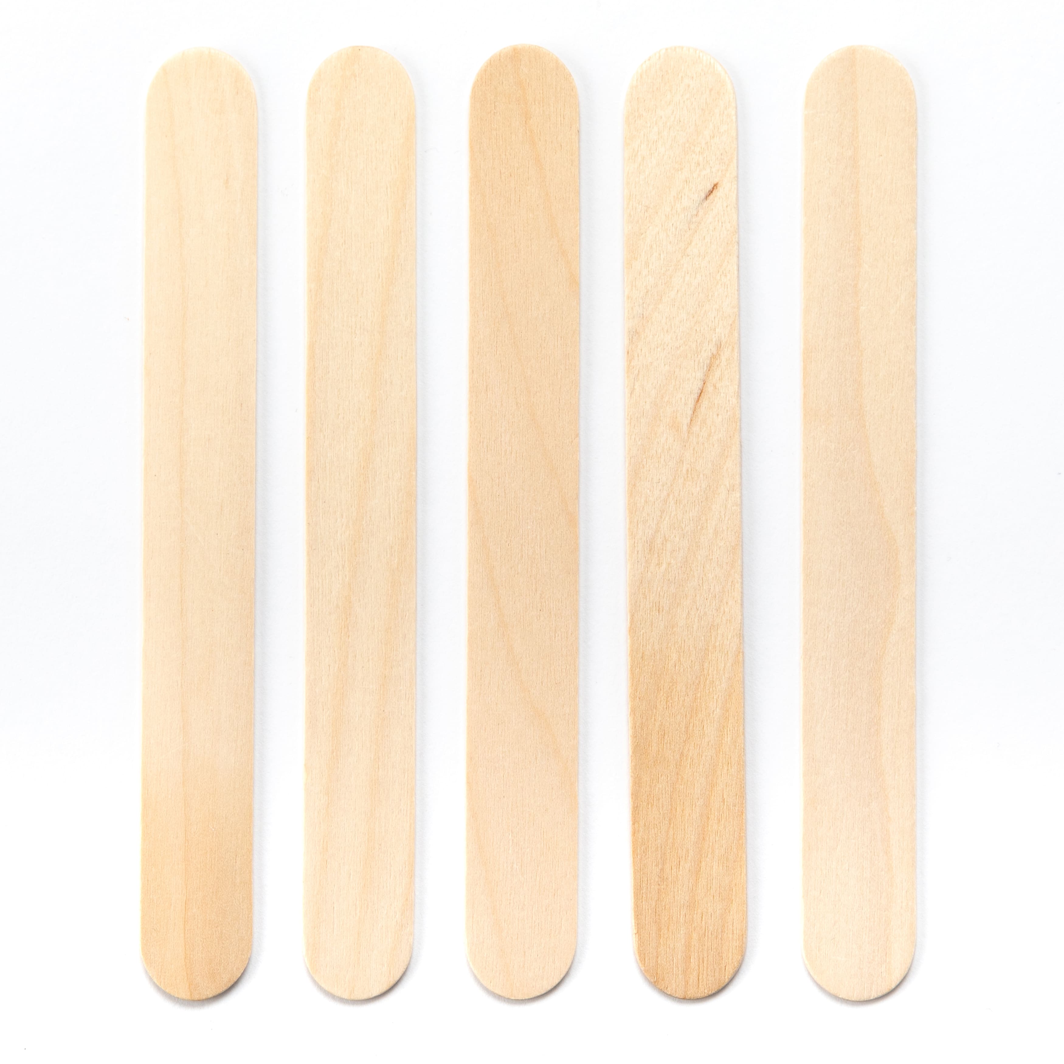 Jumbo Craft Sticks Bulk 200 Count Wooden, Wavy, 8-inch Large Popsicle  Sticks 