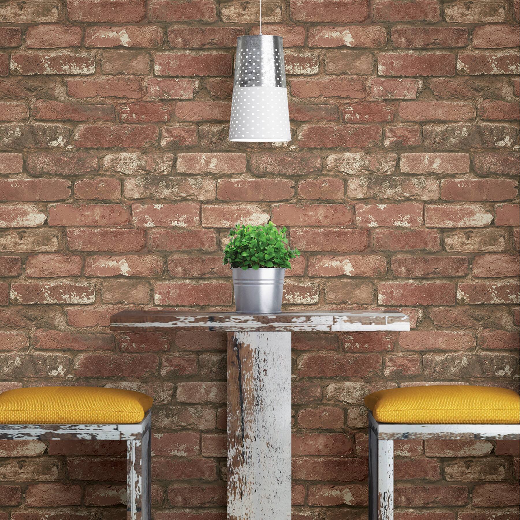 NuWallpaper West End Brick Peel & Stick Wallpaper