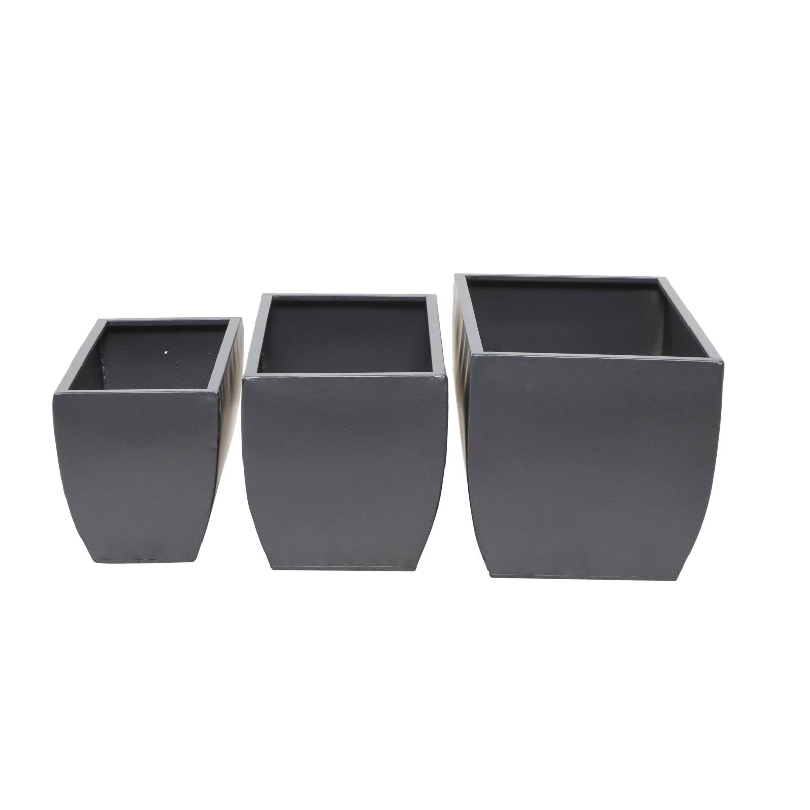Grey Modern Planter, Set of 3" 20", 18", 16"