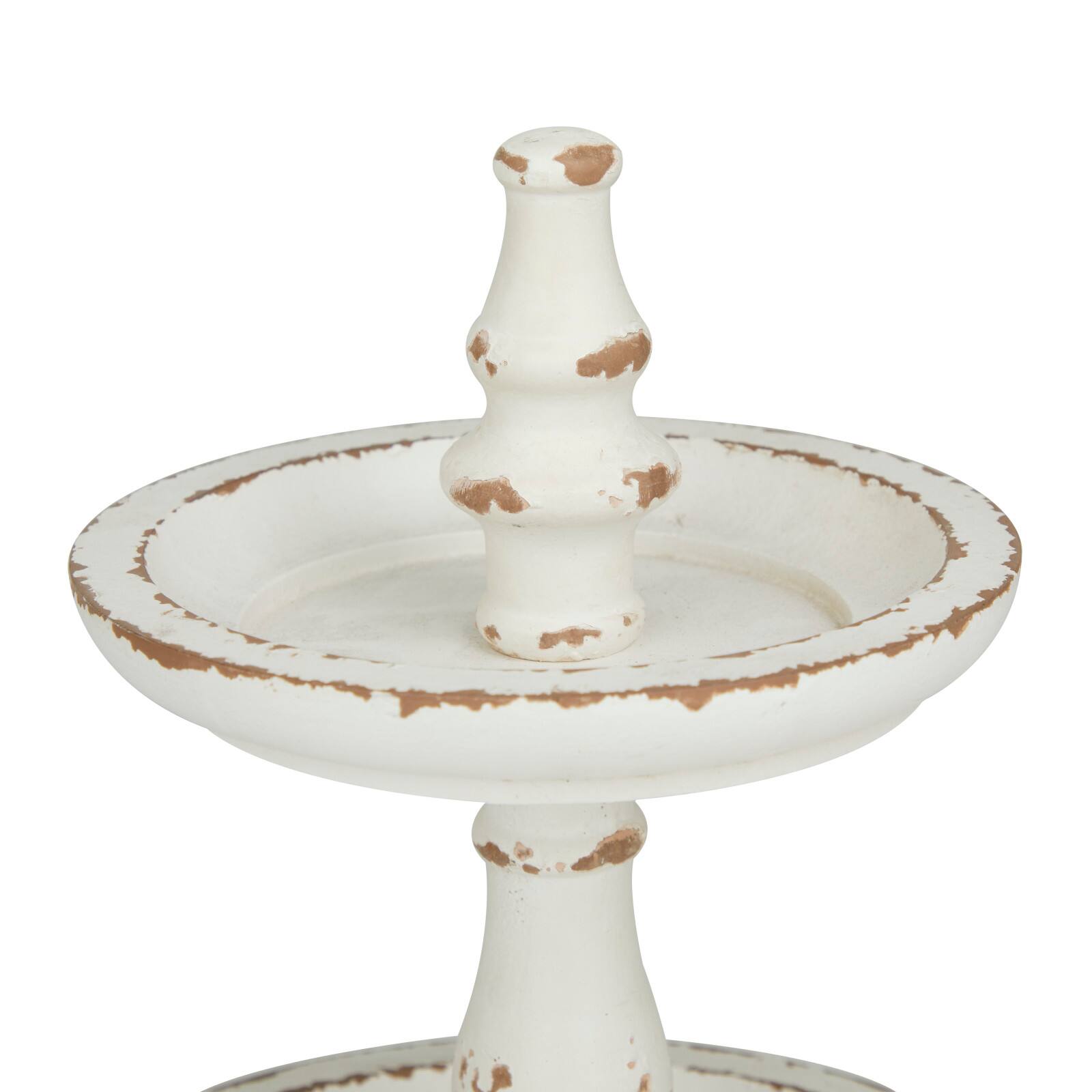 White Wood Country Cottage Tiered Server 10&#x22; x 8&#x22; x 8&#x22;