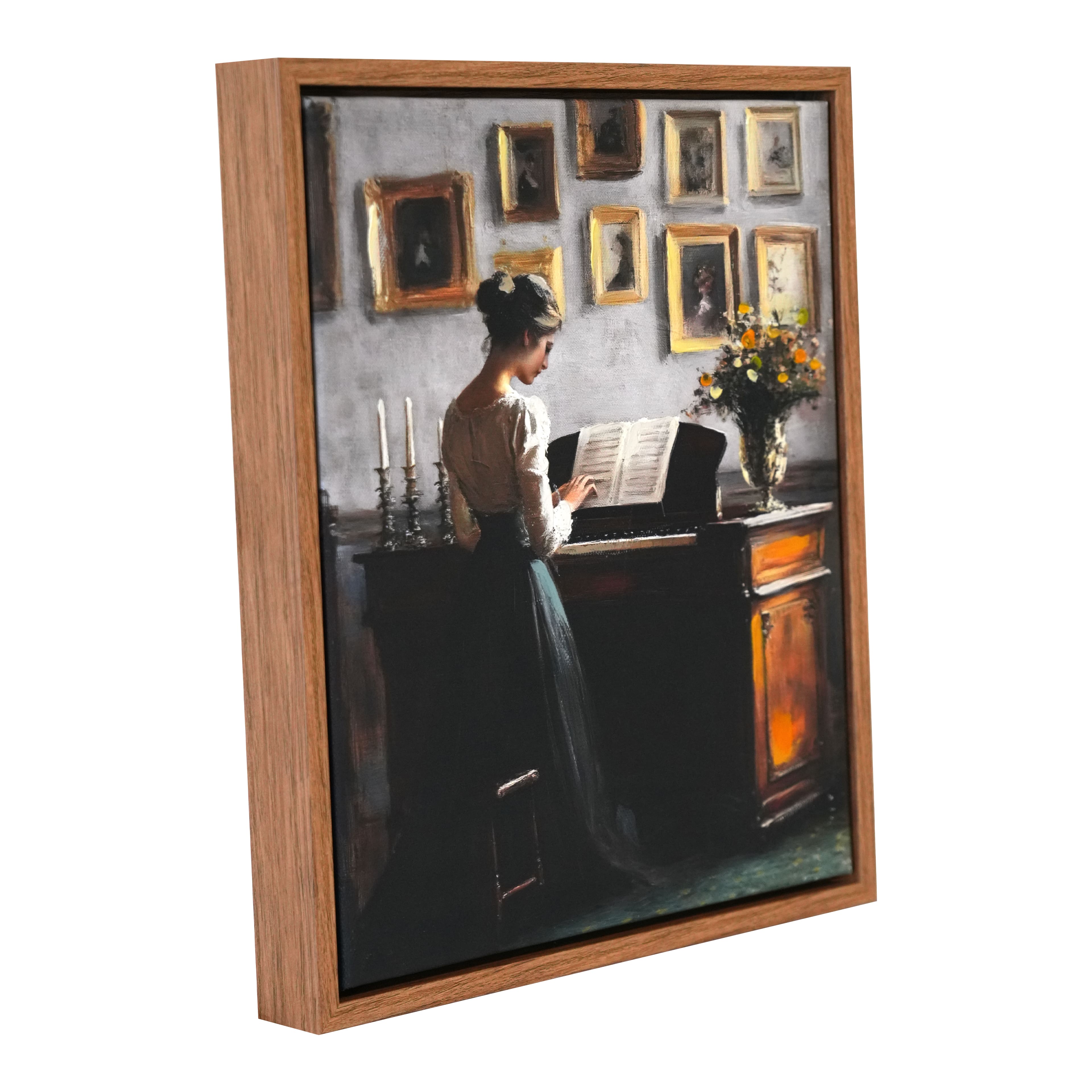 12&#x22; Woman at Piano Canvas Wall Art by Ashland&#xAE;