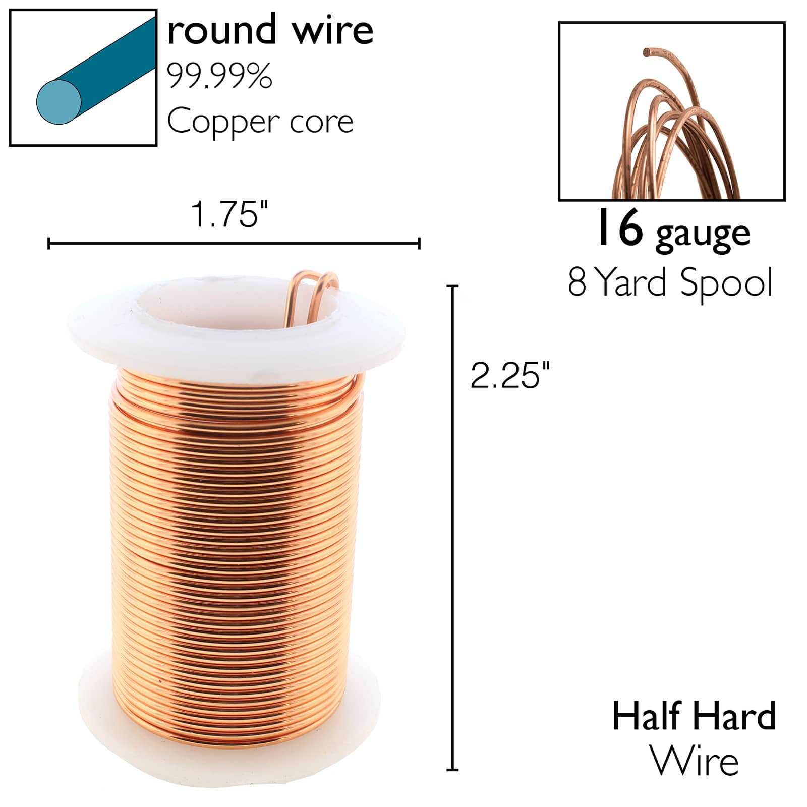 The Beadsmith&#xAE; Wire&#x2122; Elements 16 Gauge Tarnish-Resistant Wire