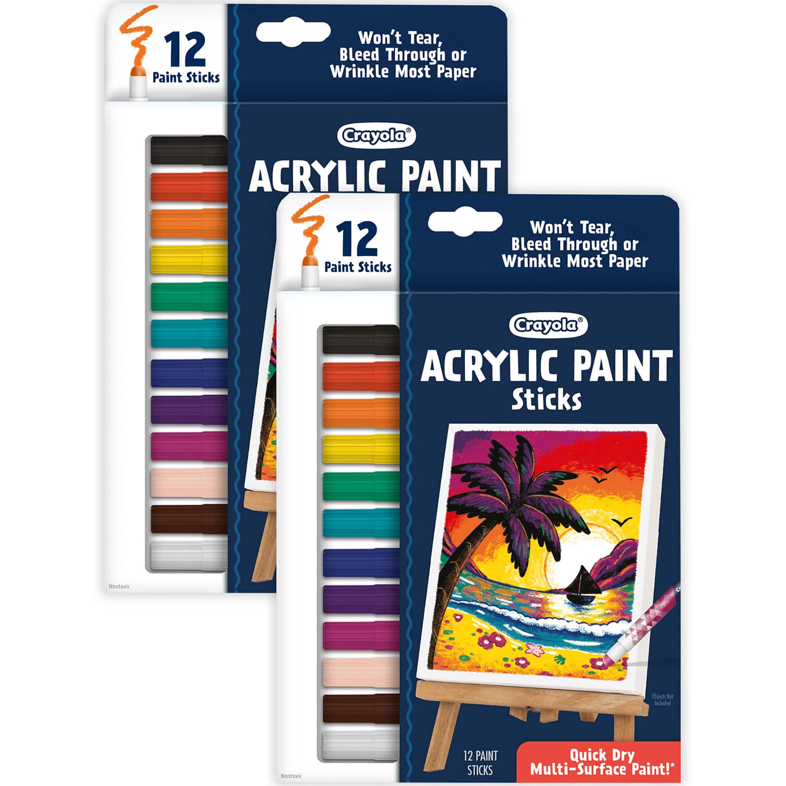 Crayola® Acrylic Paint Doodle Sticks, 2 Packs of 12