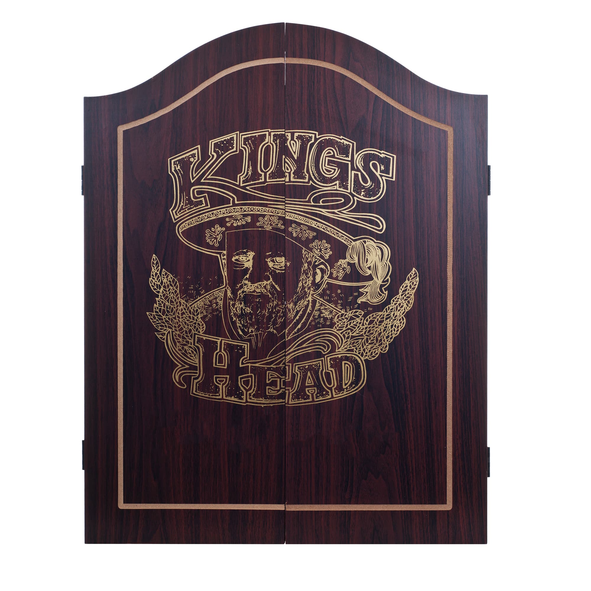 Toy Time King&#x27;s Head Value Dartboard Cabinet Set