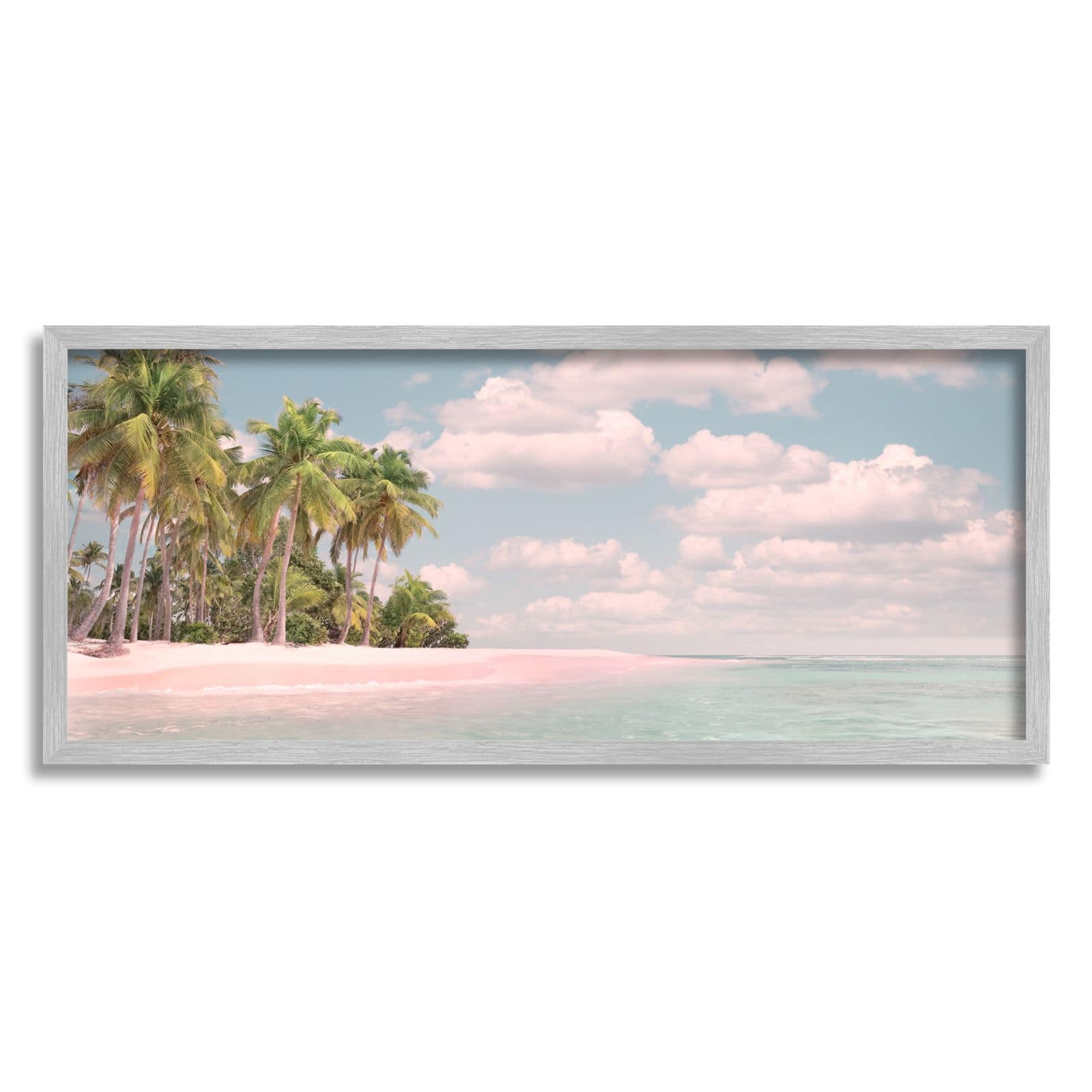 Stupell Industries Clear Water Tropical Beach Coast Sun Bleached Photography Framed Wall Art