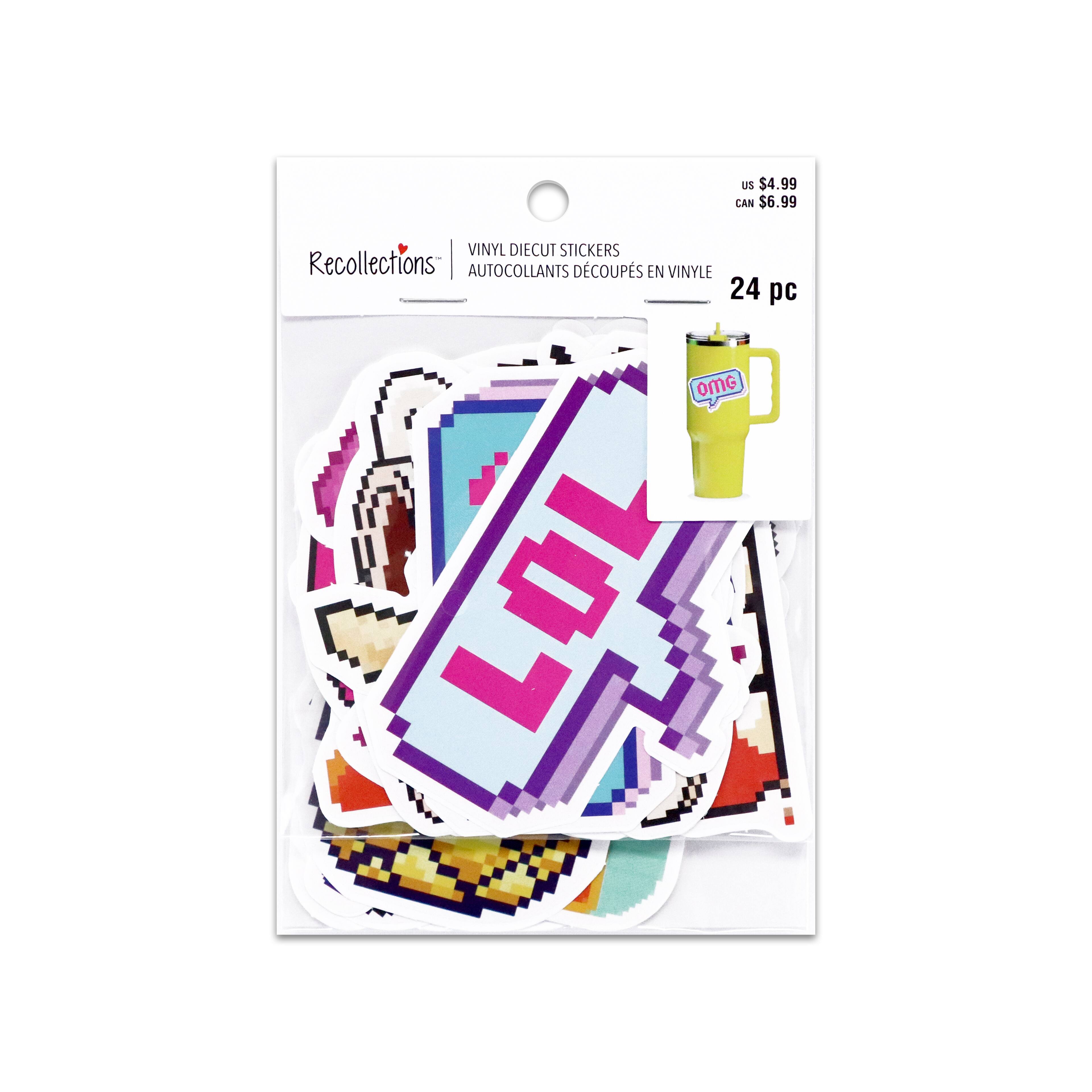 Pixel Icon Vinyl Die Cut Stickers by Recollections™