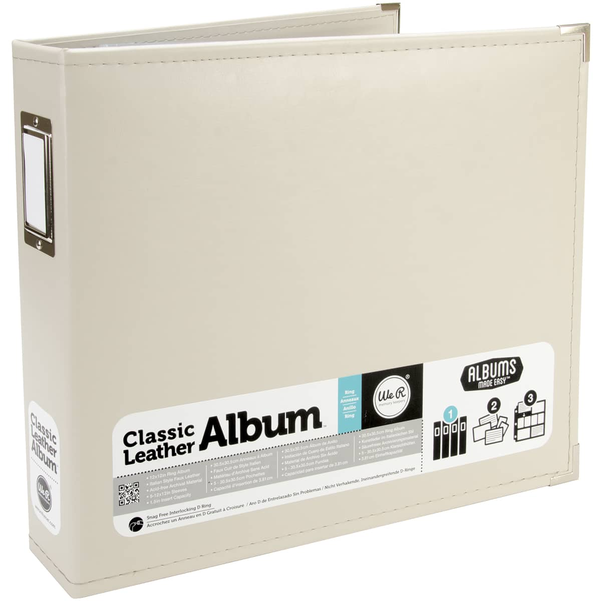 We R Memory Keepers&#xAE; Classic Leather&#x2122; D-Ring Album, 12&#x22; x 12&#x22;