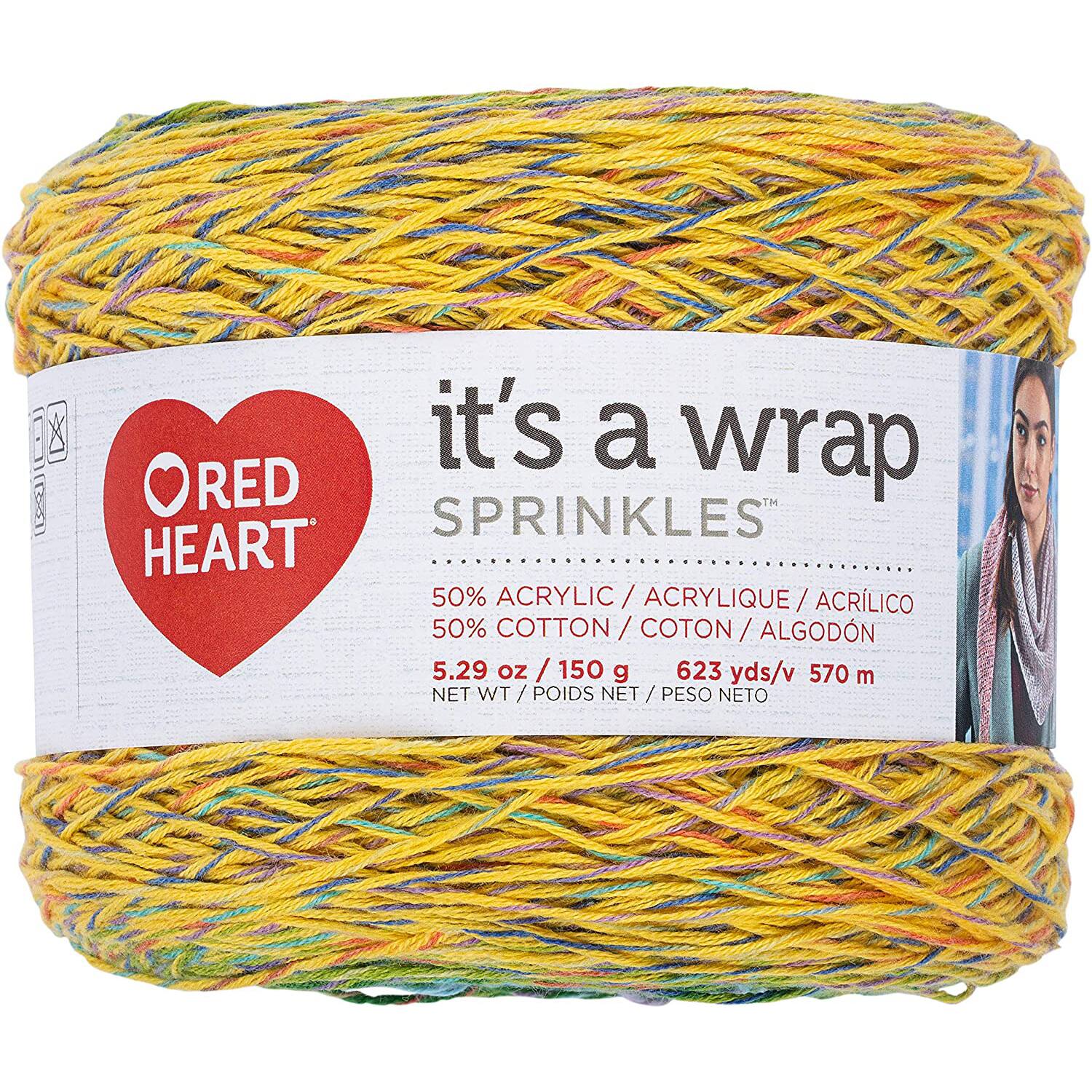 Red Heart® It's A Wrap Sprinkles™ Yarn, Confetti Value Yarn Michaels