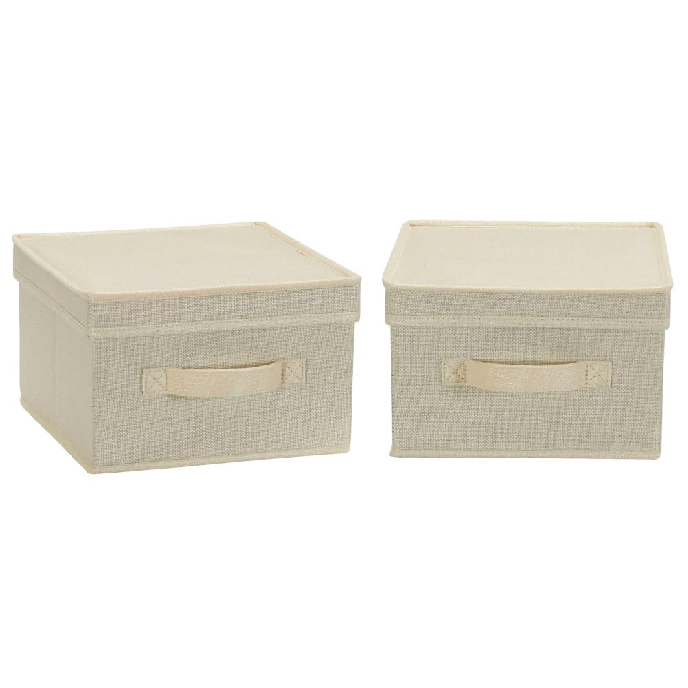 Household Essentials Fabric Storage Bin with Lid, 2ct.