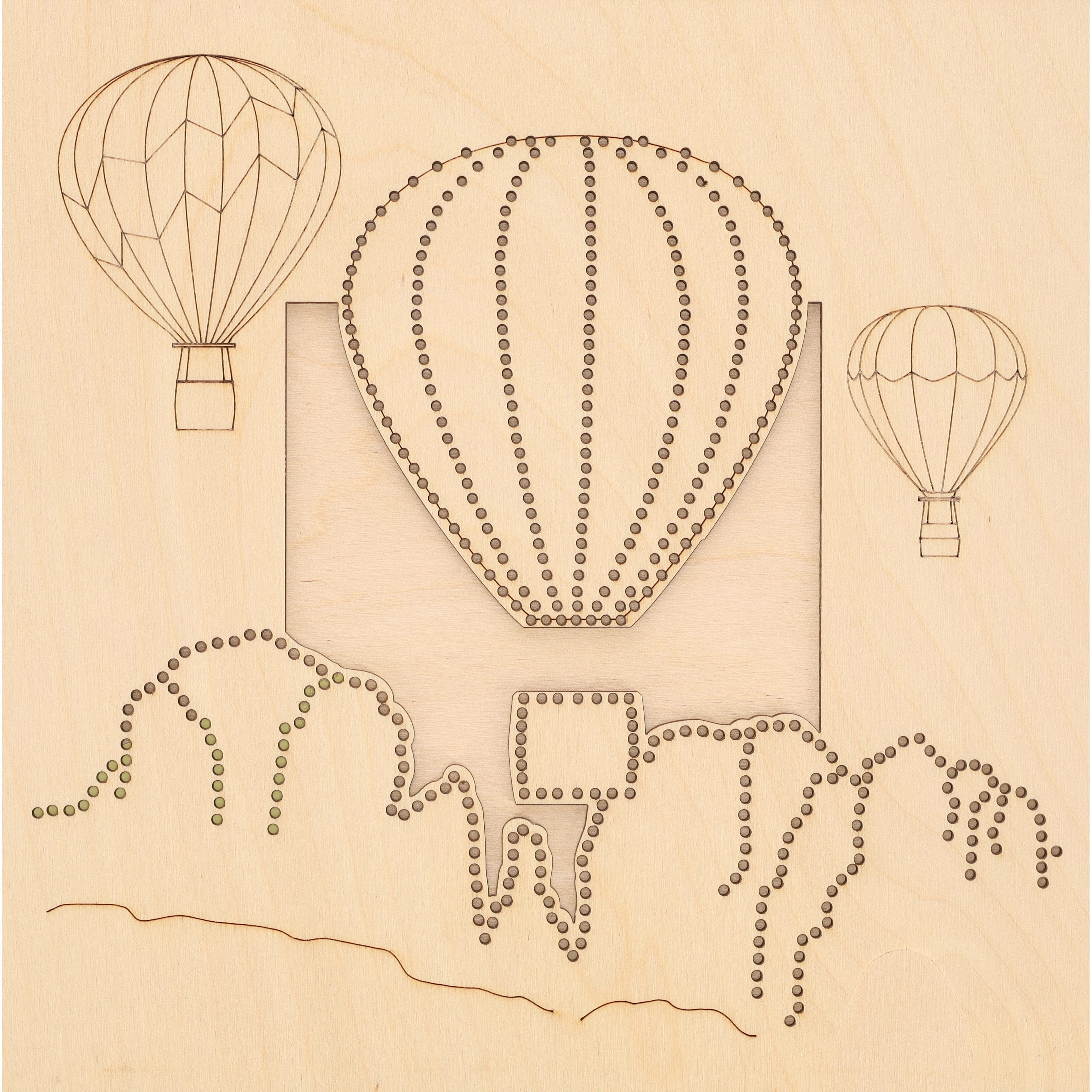 Leisure Arts&#xAE; Intermediate Air Balloon Wood Stitchery Panel Kit