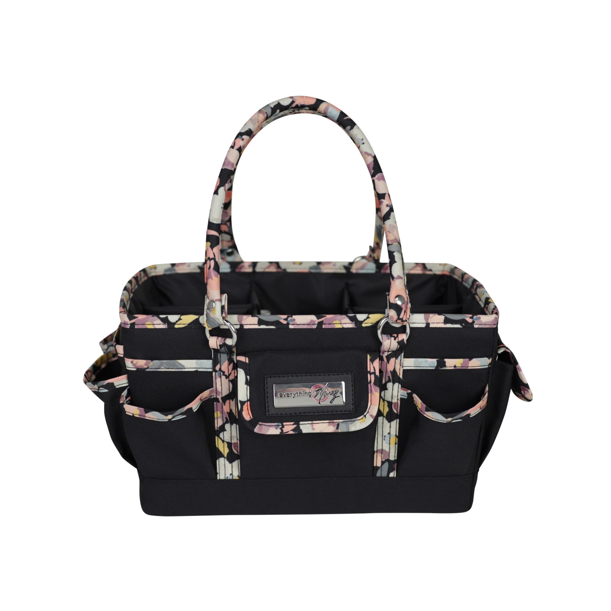 Everything Mary Black Floral Deluxe Store &#x26; Tote