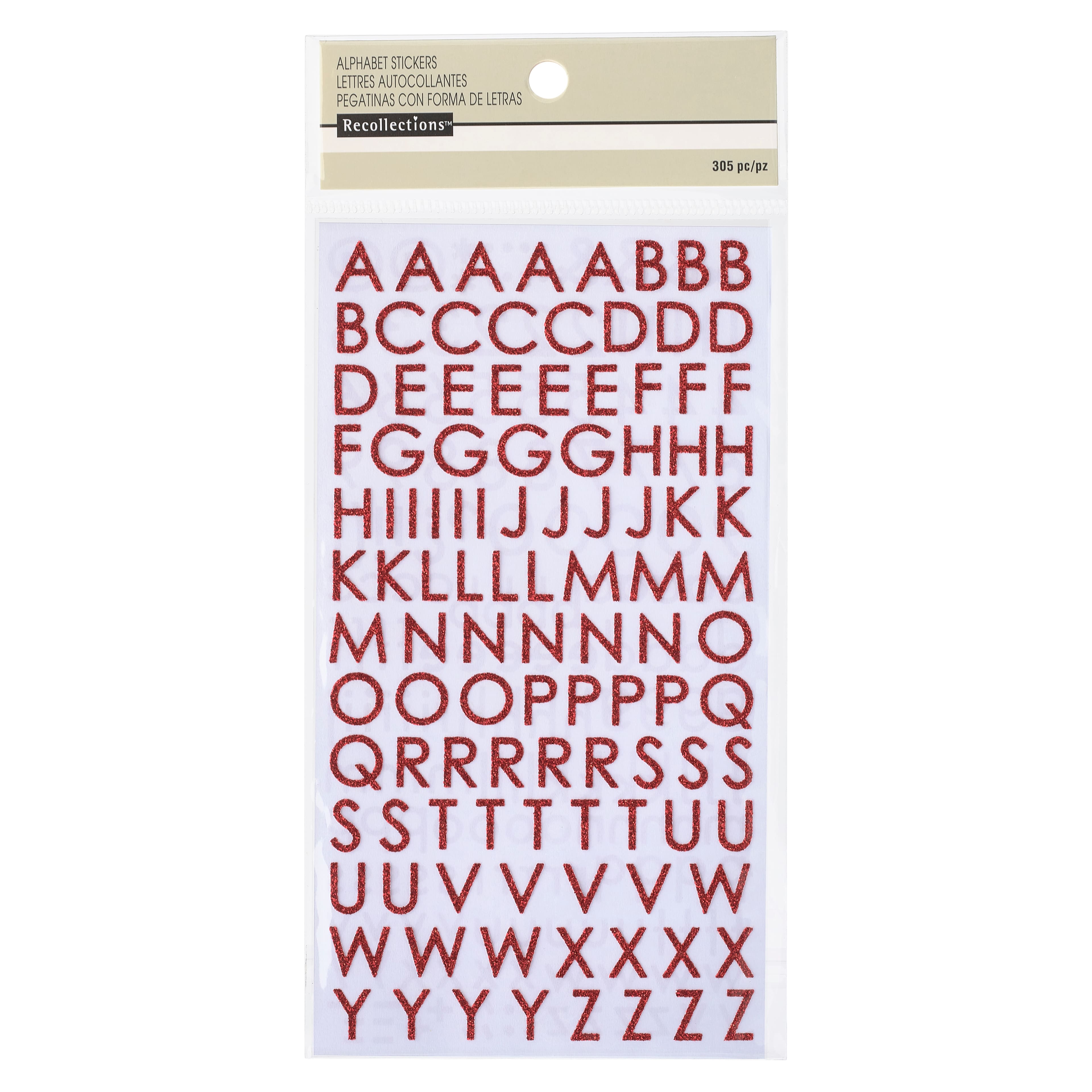 12 Pack: Glitter Block Alphabet Stickers by Recollections™
