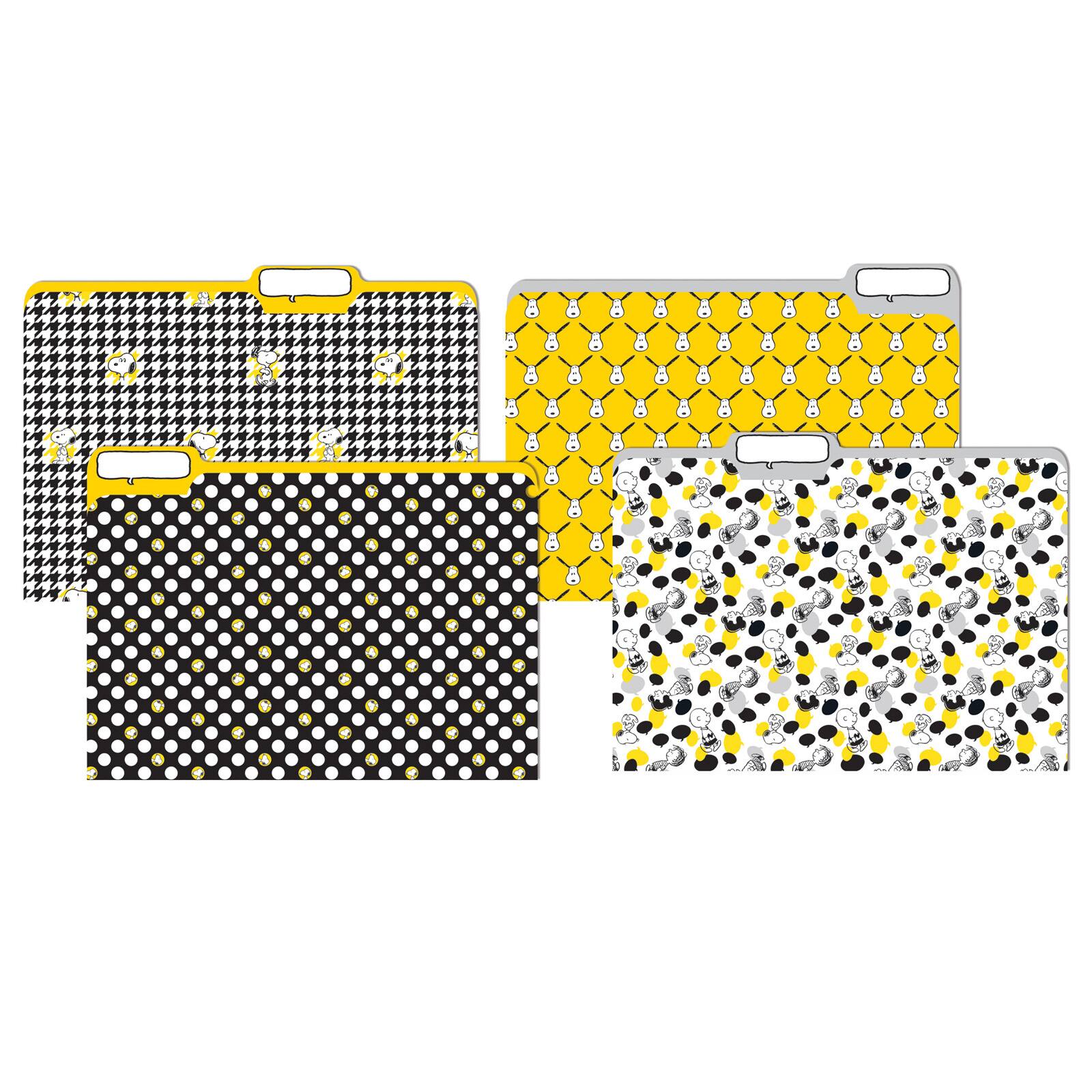 Eureka&#xAE; Peanuts&#xAE; Touch of Class File Folders, 6 Packs of 4