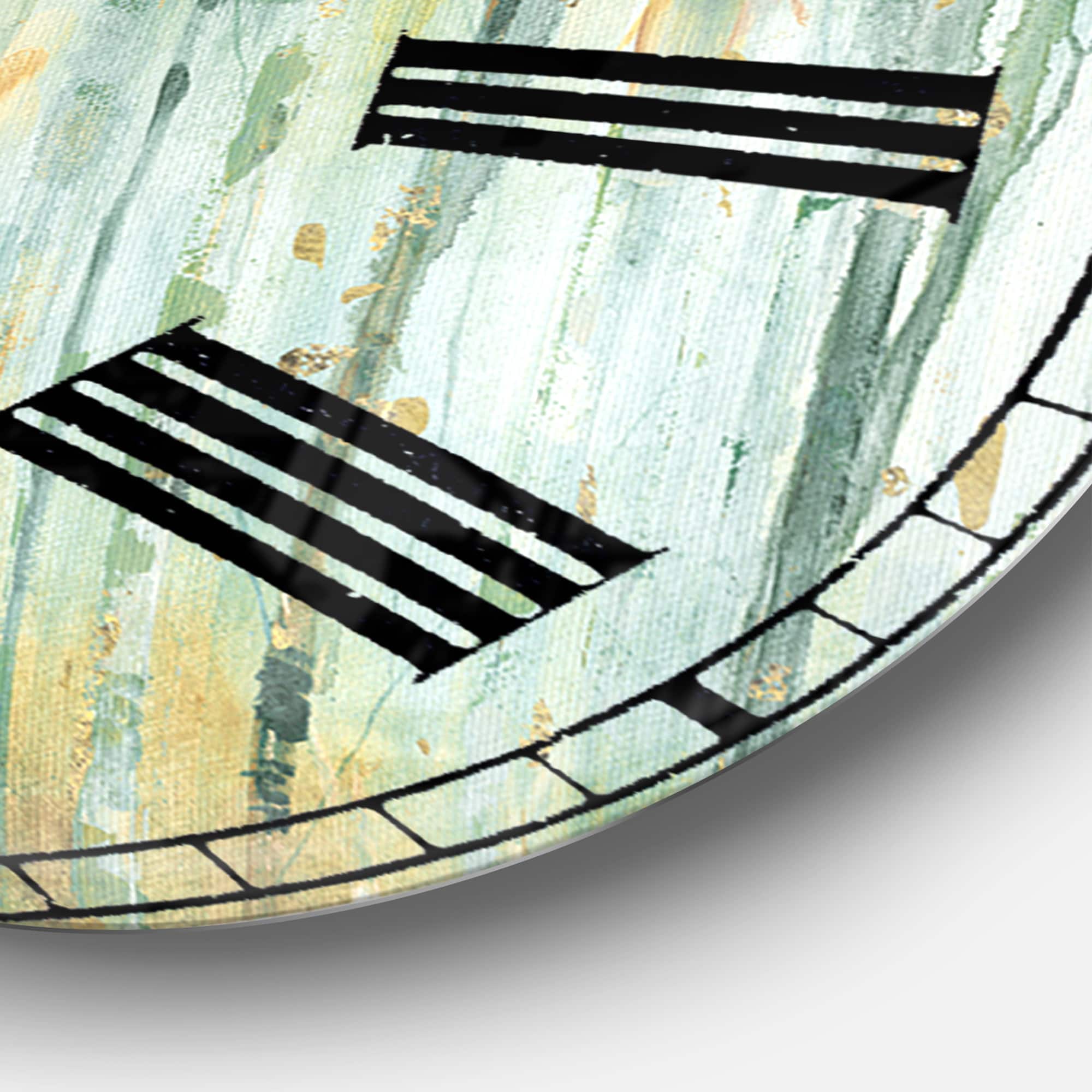 Designart 'Golden Birch Forest V Farmhouse Wall Clock