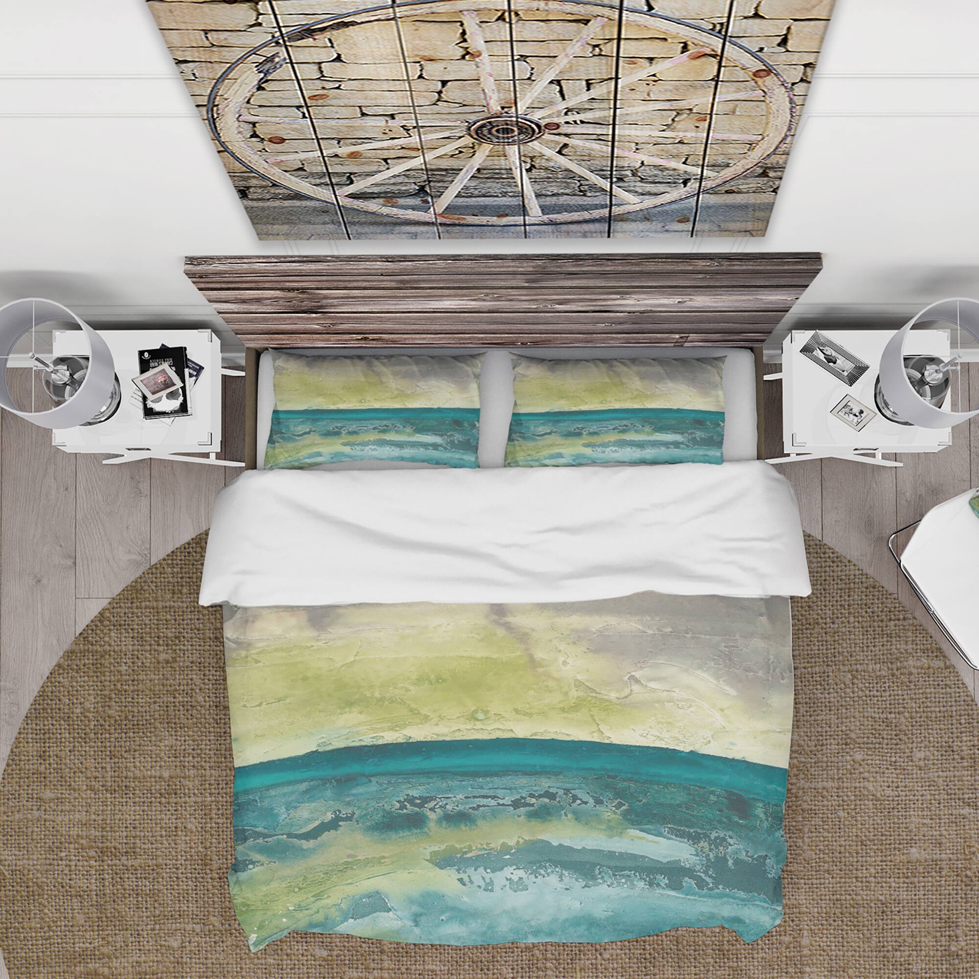 Designart &#x27;Beyond the Horizon I&#x27; Cottage Bedding Set - Duvet Cover &#x26; Shams